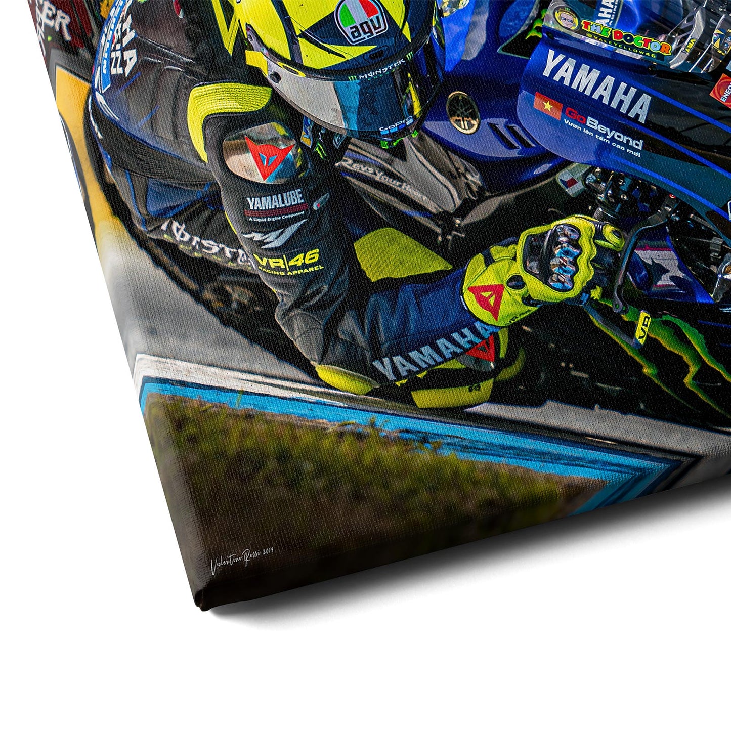 Leinwand Kunstdruck - Valentino Rossi - Close up Brünn 2019 - VR53