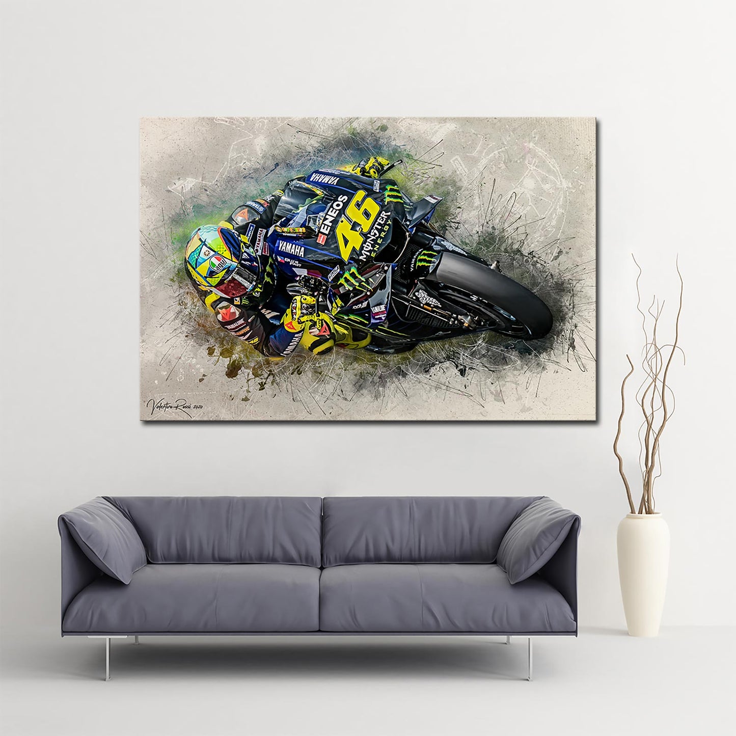 Leinwand Kunstdruck - Valentino Rossi - Classic 2020 - VR54
