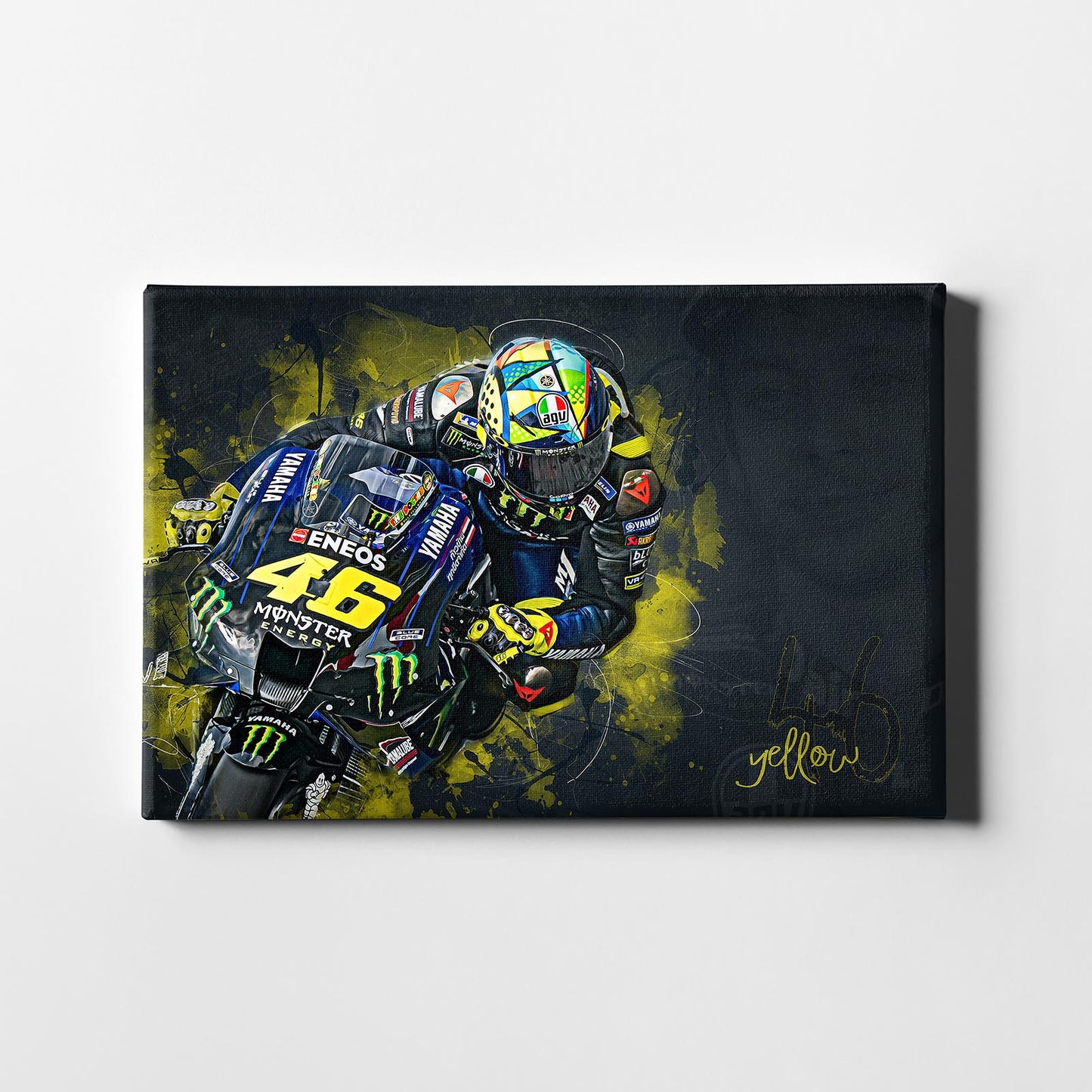 Leinwand Kunstdruck - Valentino Rossi - yellow 46 - VR55