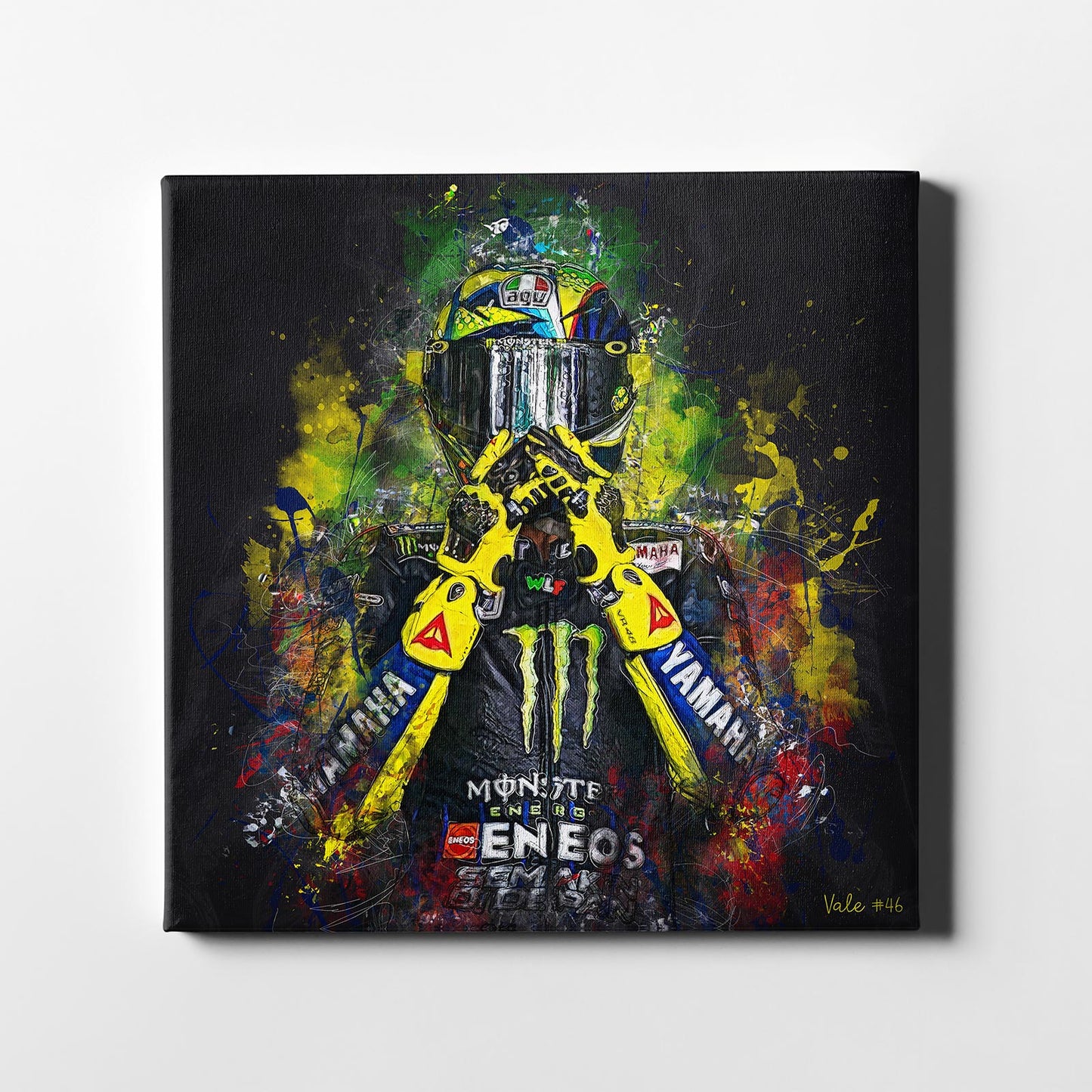 Leinwand Kunstdruck - Valentino Rossi - "explosion" - VR56