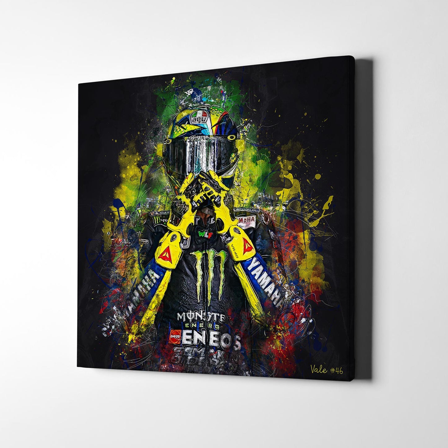 Leinwand Kunstdruck - Valentino Rossi - "explosion" - VR56