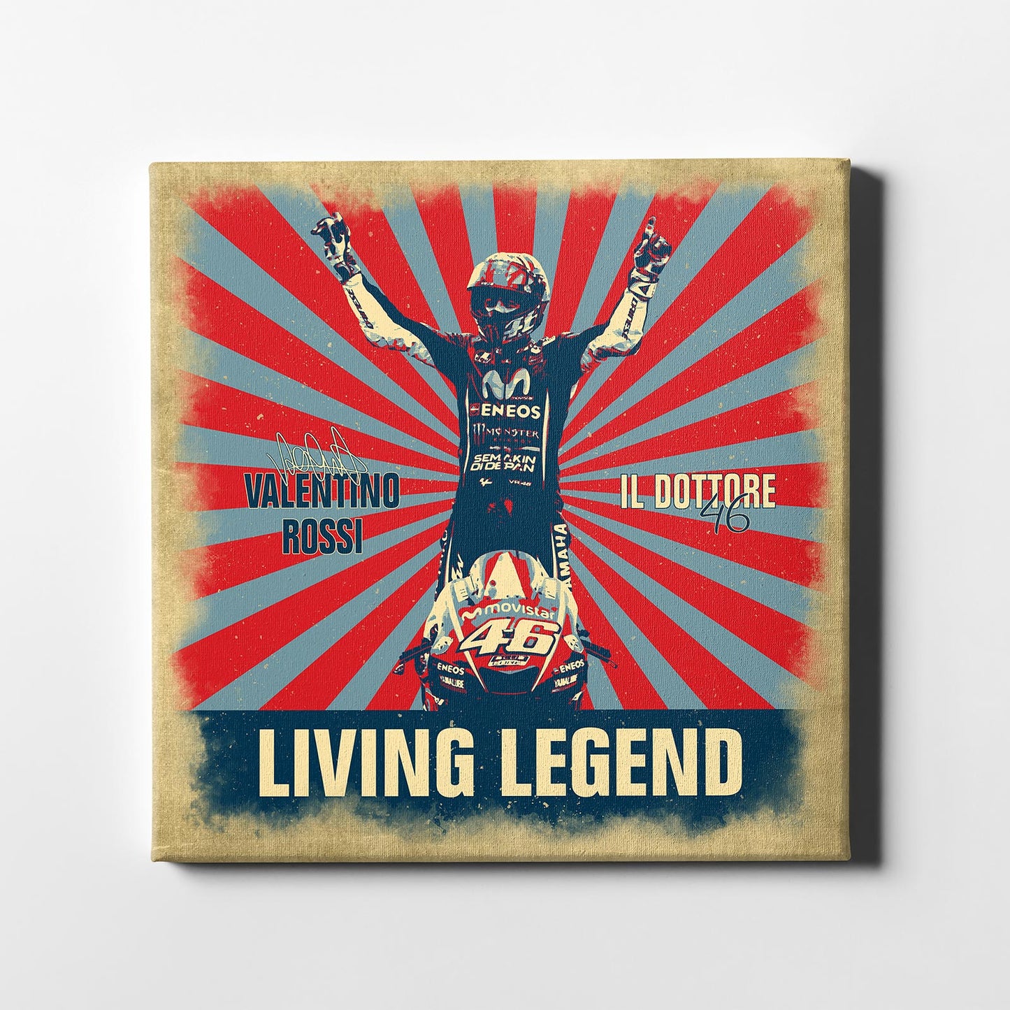 Leinwand Kunstdruck - Valentino Rossi - living legend - VR67