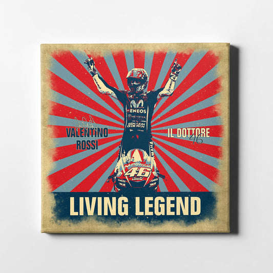 Leinwand Kunstdruck -  Valentino Rossi - living legend - VR67