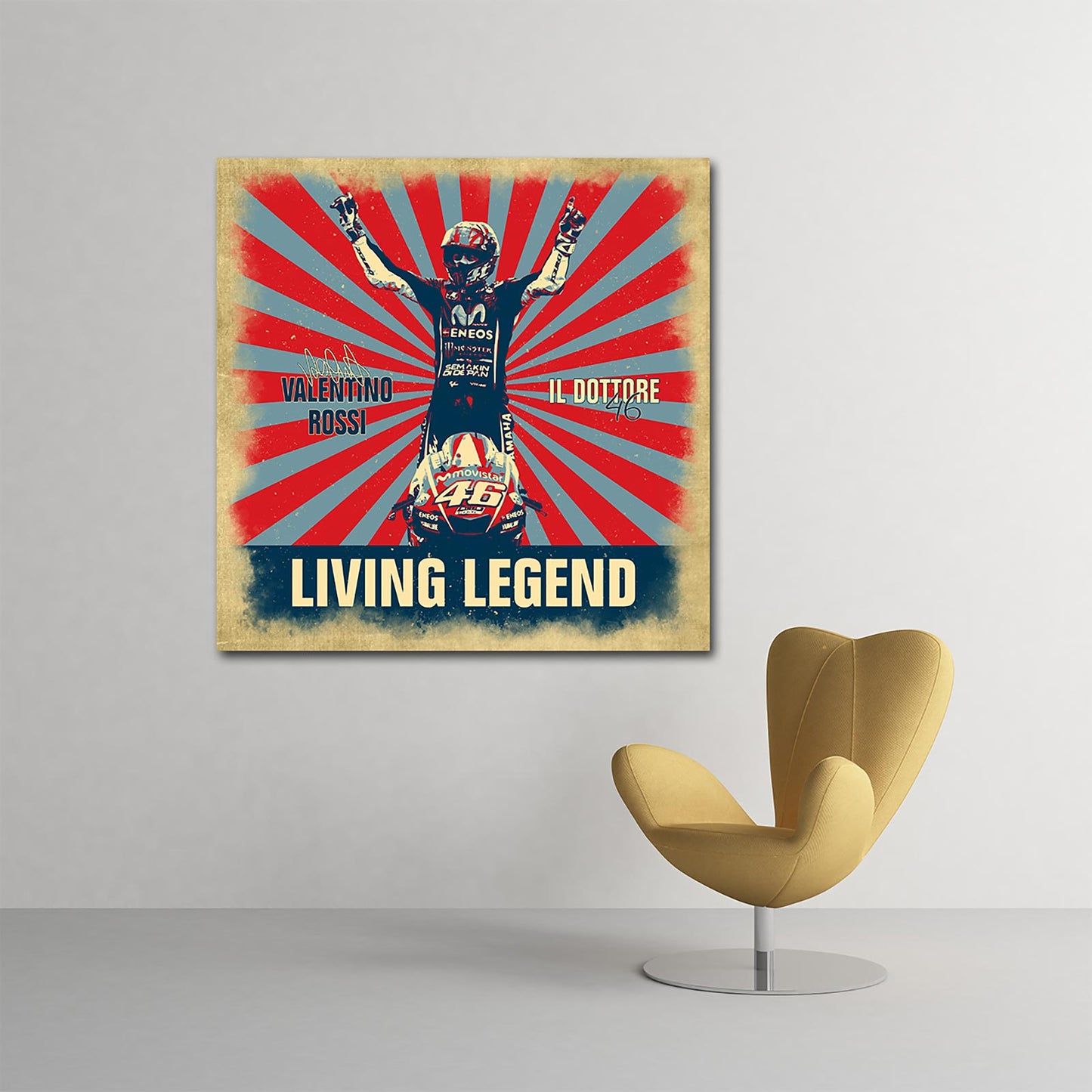 Leinwand Kunstdruck - Valentino Rossi - living legend - VR67