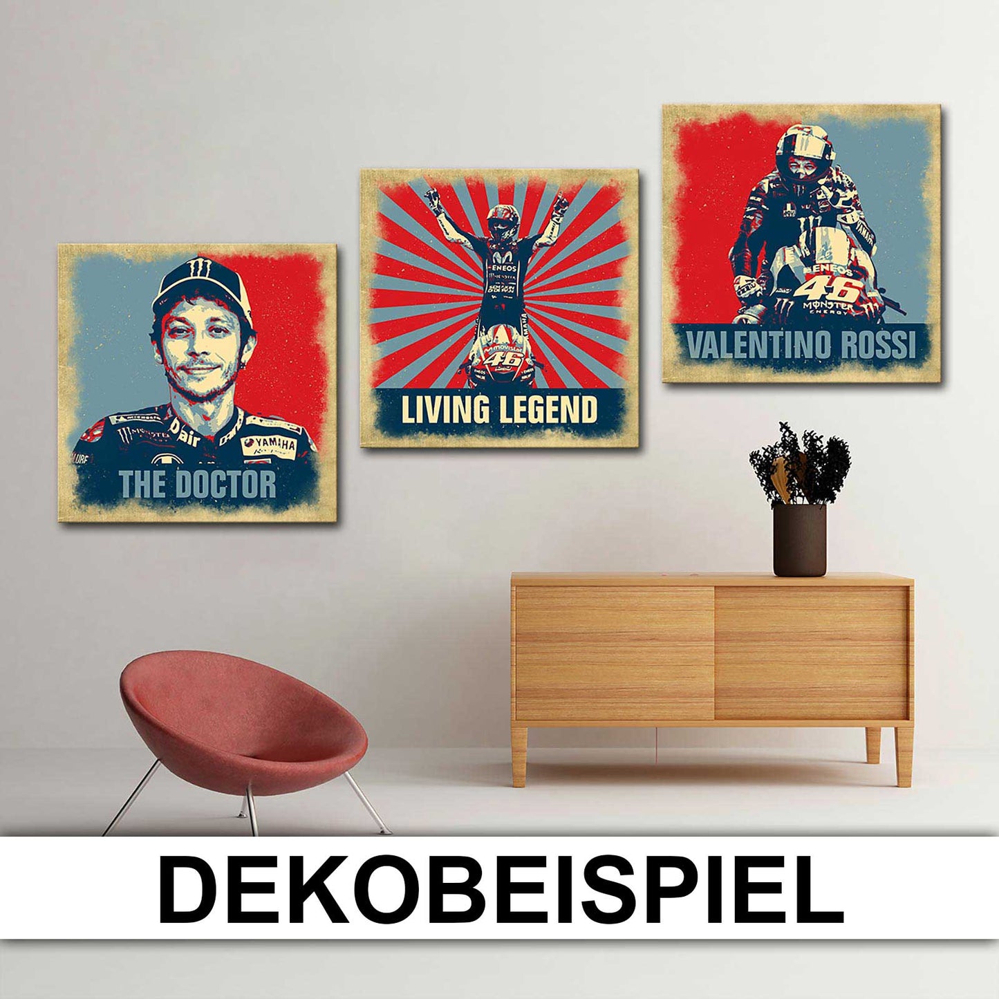 Leinwand Kunstdruck - Valentino Rossi - the doctor - VR66