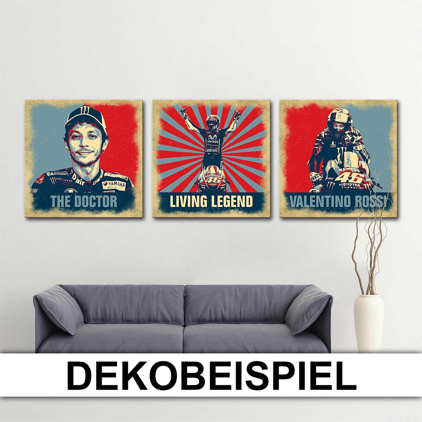 Leinwand Kunstdruck - Valentino Rossi - the doctor - VR66