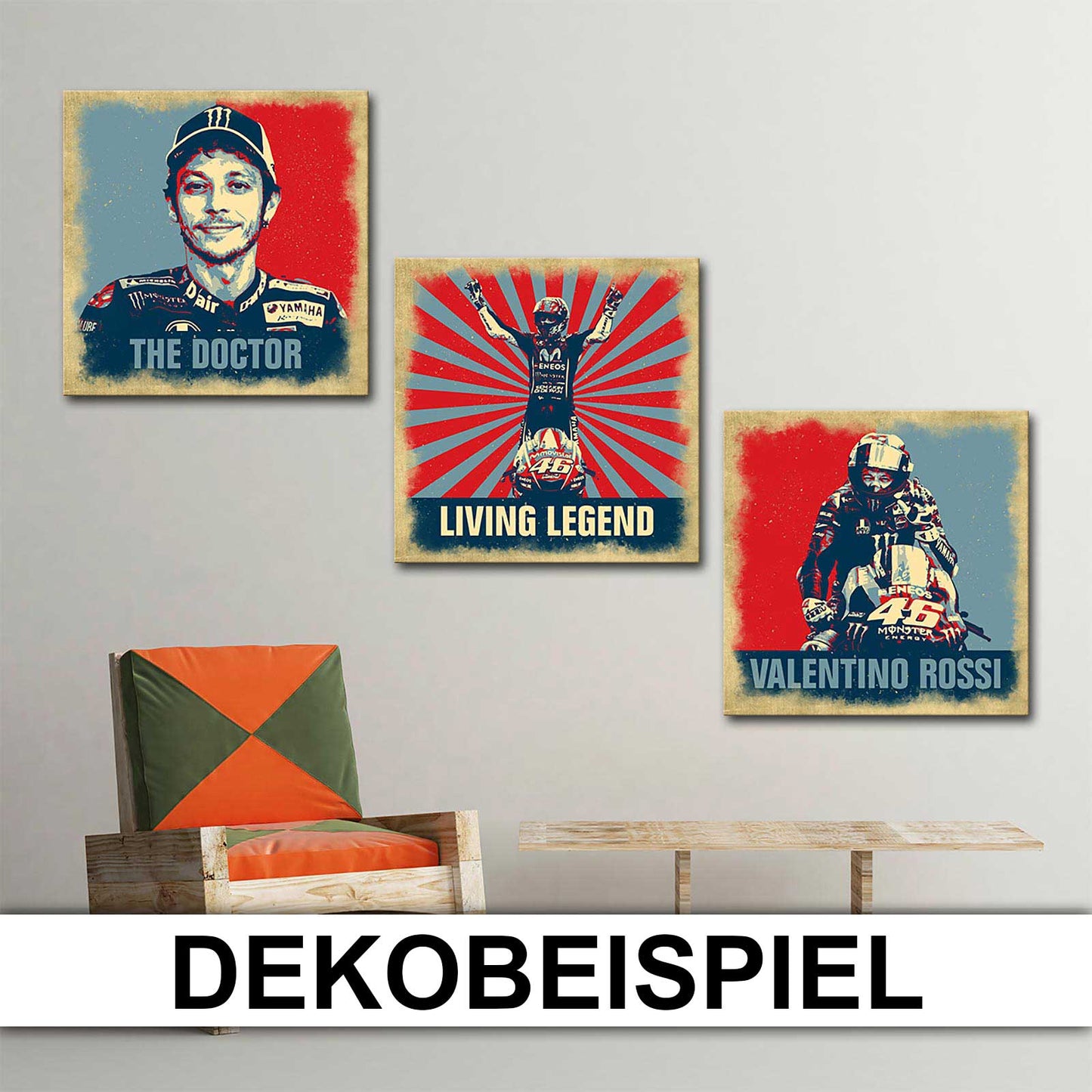 Leinwand Kunstdruck - Valentino Rossi - the doctor - VR66
