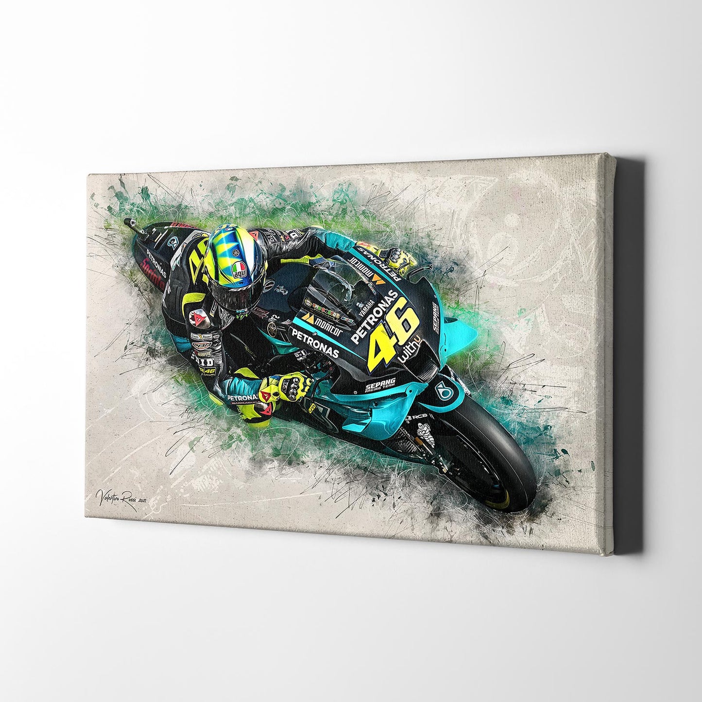 Leinwand Kunstdruck - Valentino Rossi - Classic 2021 - VR70