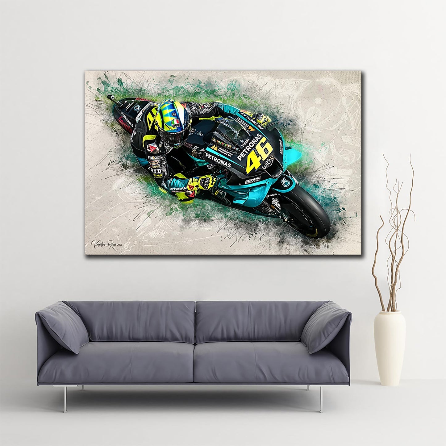 Leinwand Kunstdruck - Valentino Rossi - Classic 2021 - VR70