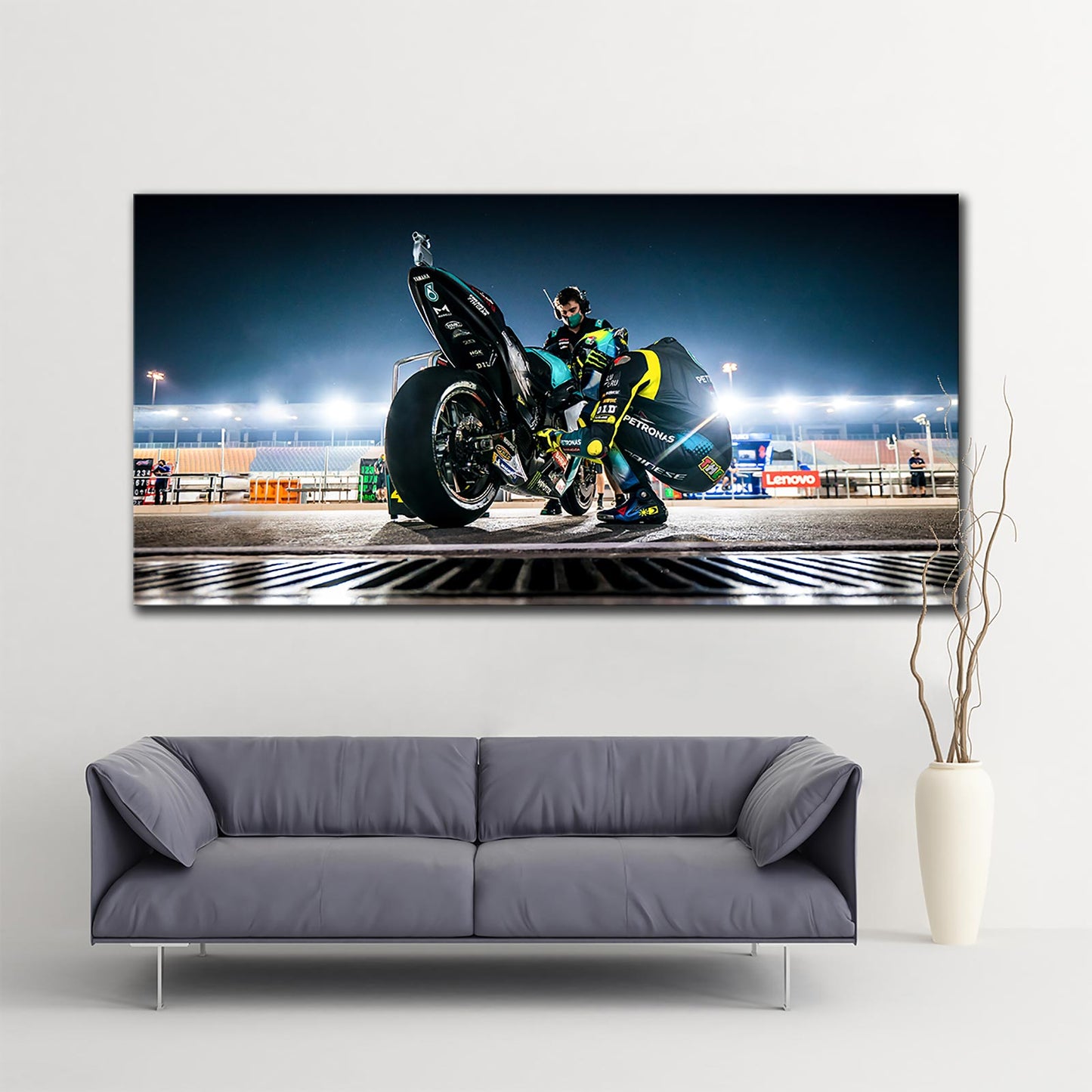 Leinwand Kunstdruck - Valentino Rossi - Ritual Katar 2021 - VR72