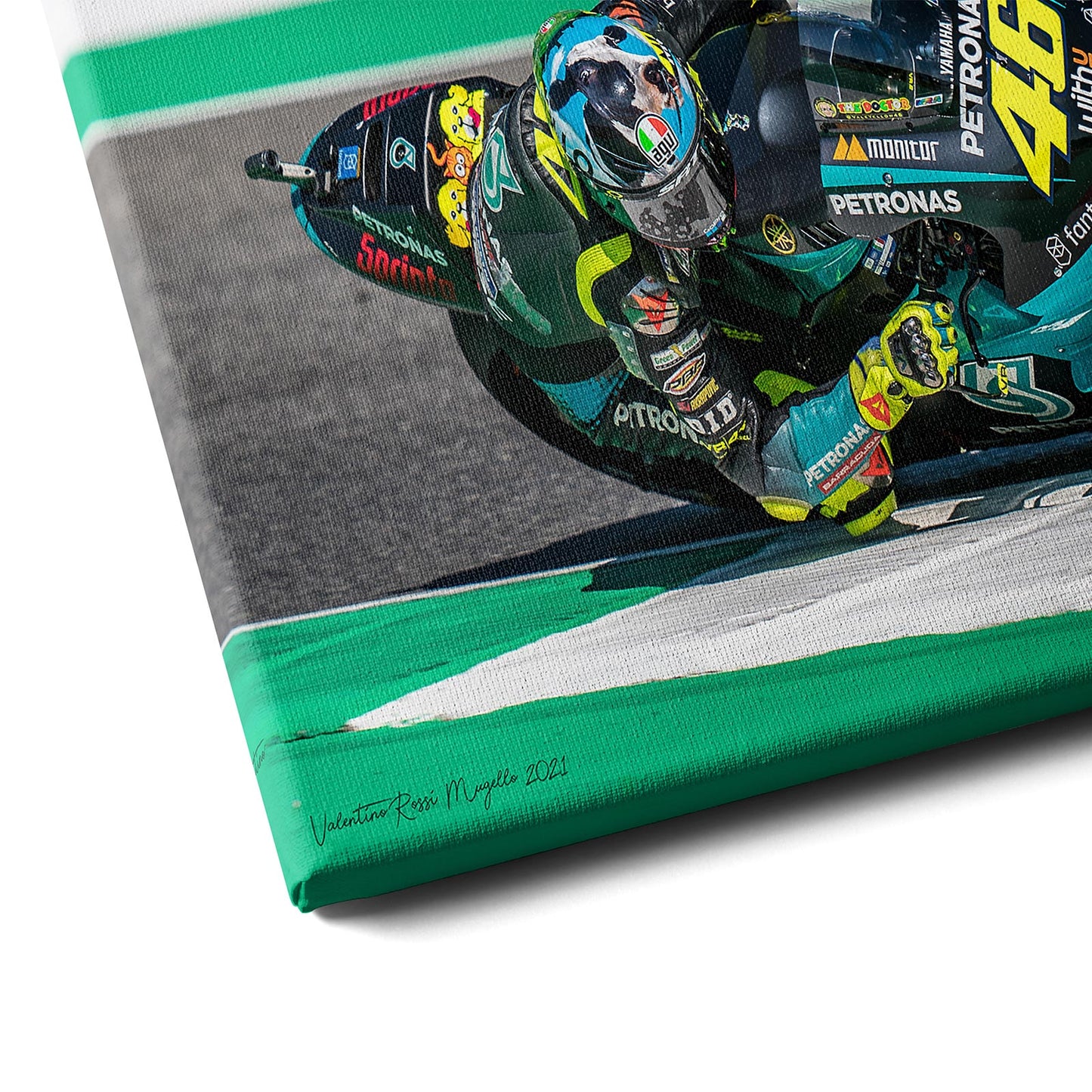 Leinwand Kunstdruck - Valentino Rossi - Katar 2021 - VR77