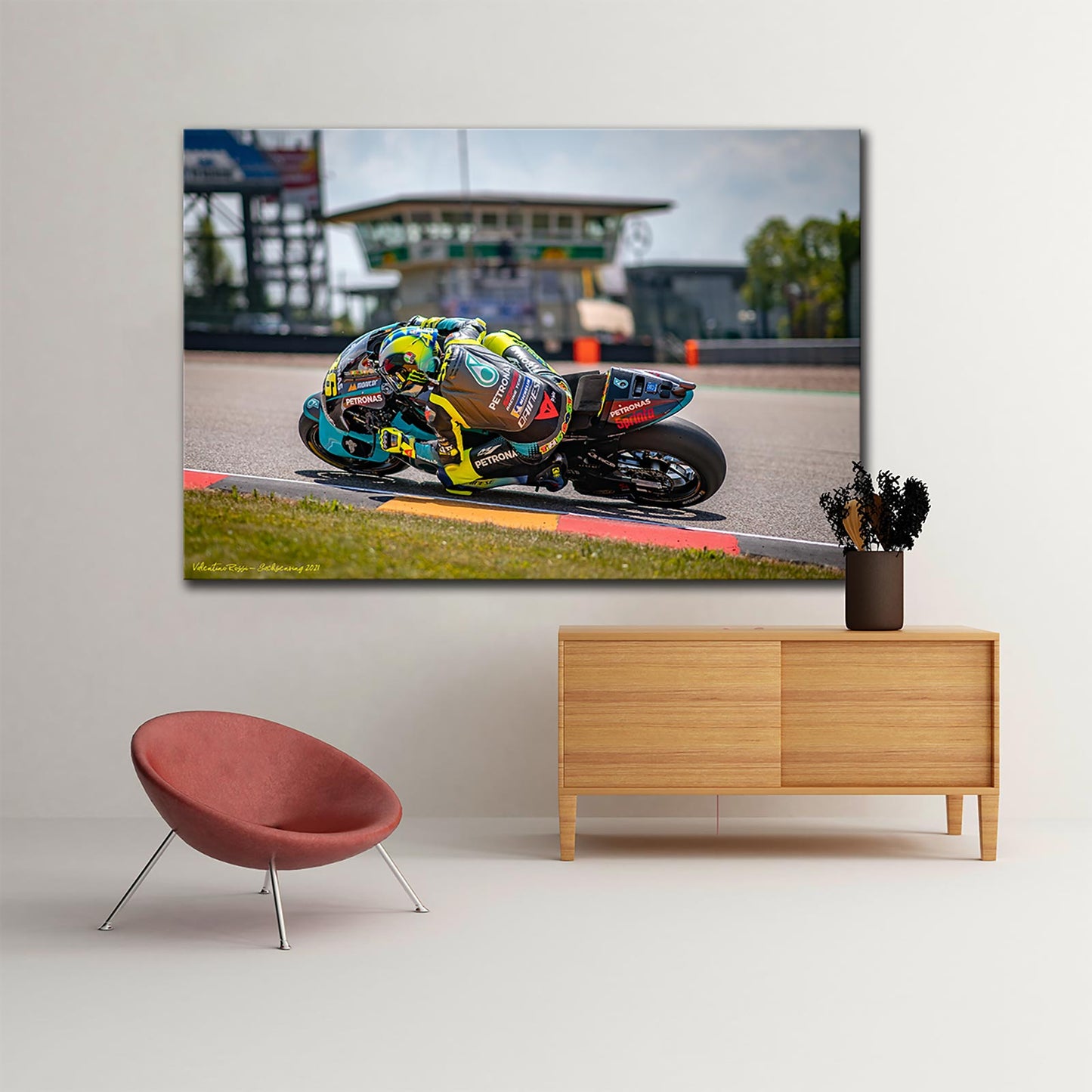 Leinwand Kunstdruck - Valentino Rossi - "Sachsenring" - VR78