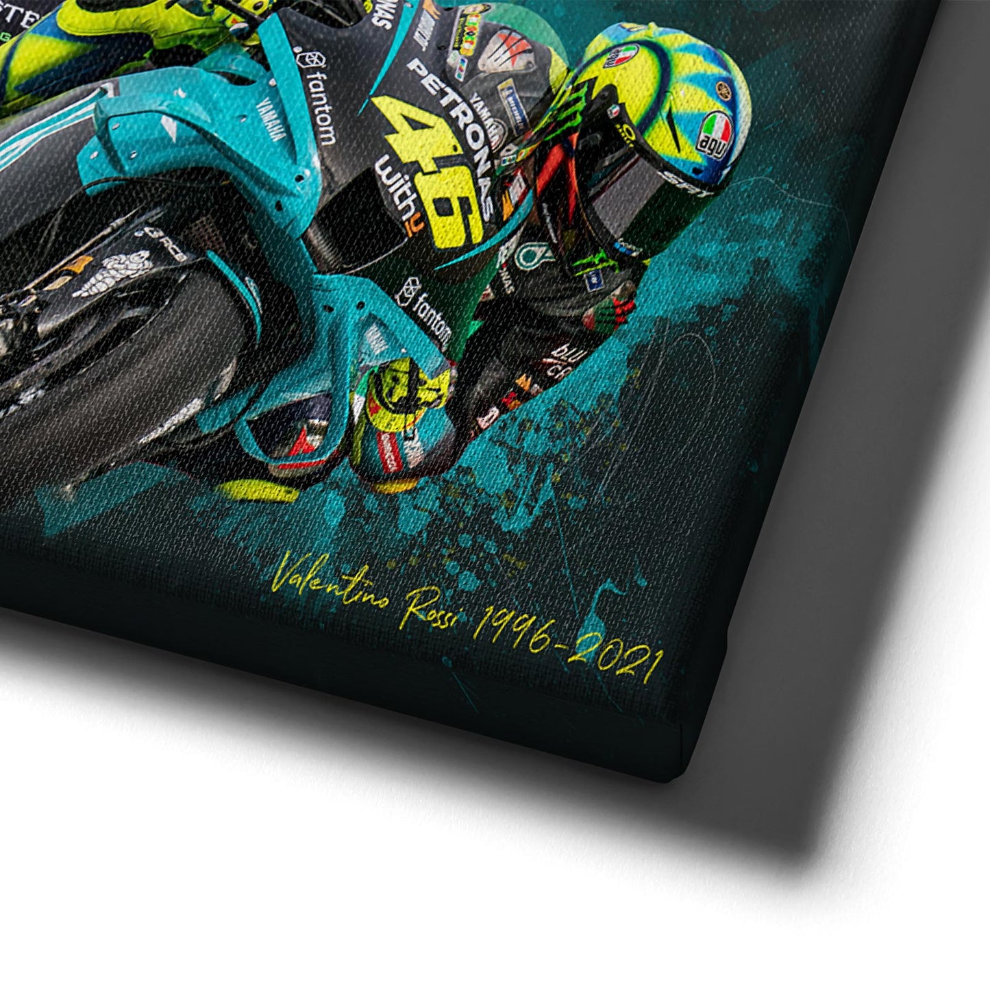 Leinwanddruck Artwork - Valentino Rossi - 26 Years - 1996 - 2021 - VR80