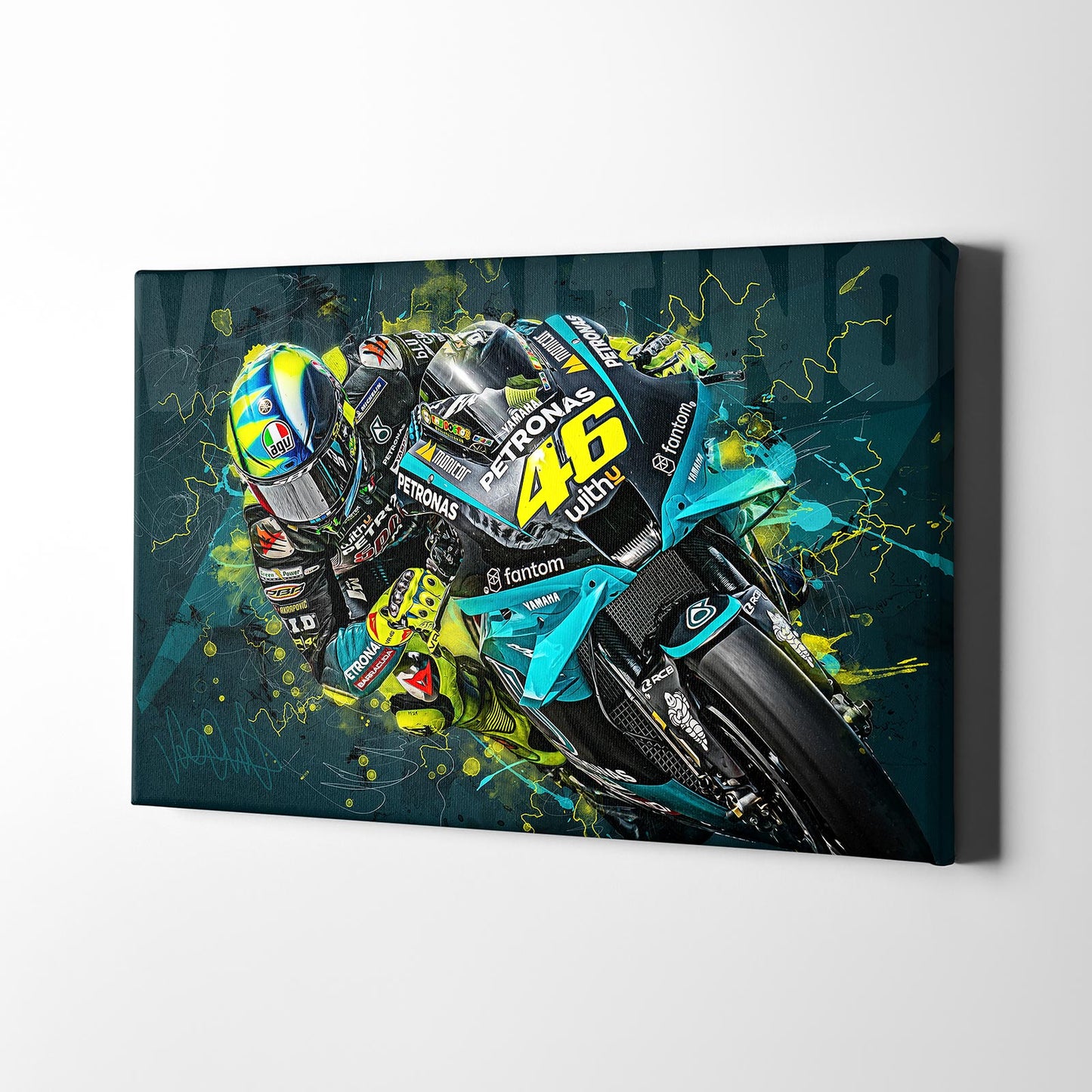 Leinwand Kunstdruck - Valentino Rossi - Barca 2021 - VR82