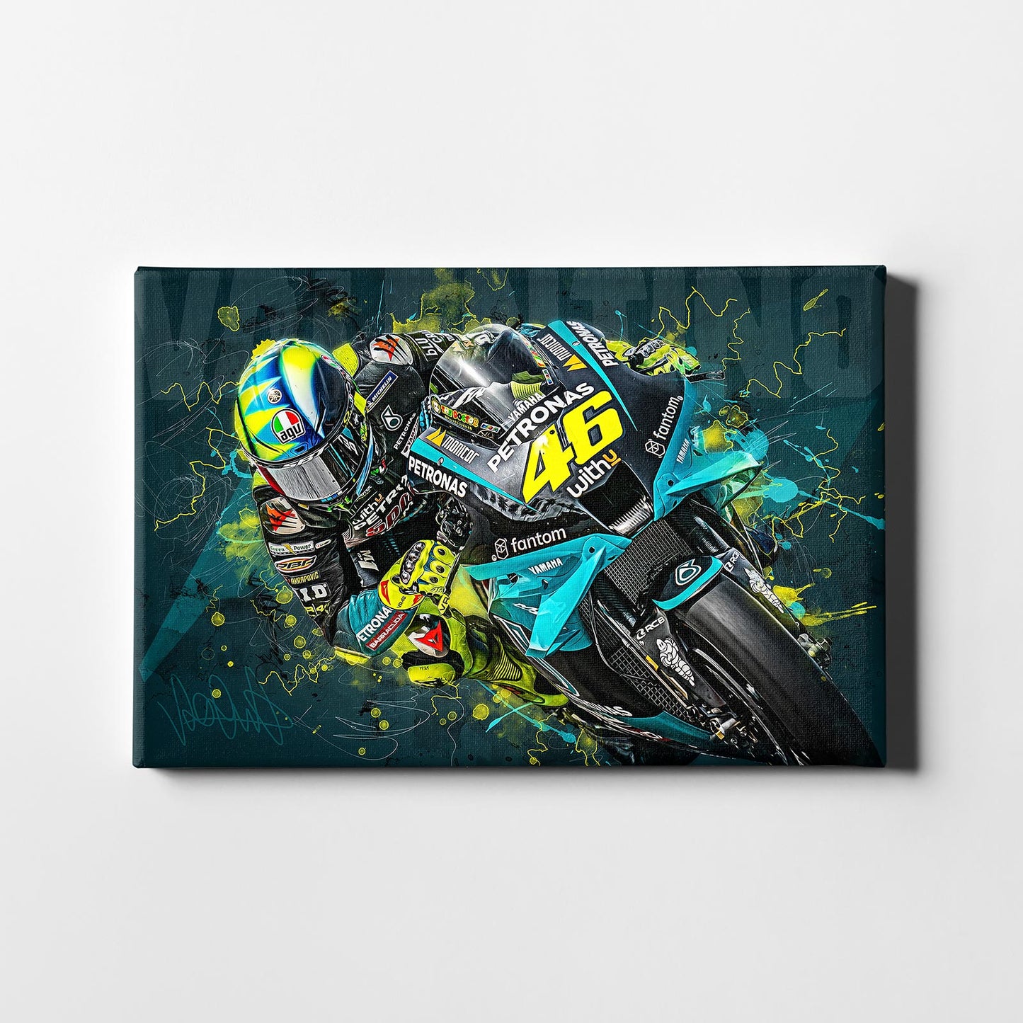Leinwand Kunstdruck - Valentino Rossi - Barca 2021 - VR82
