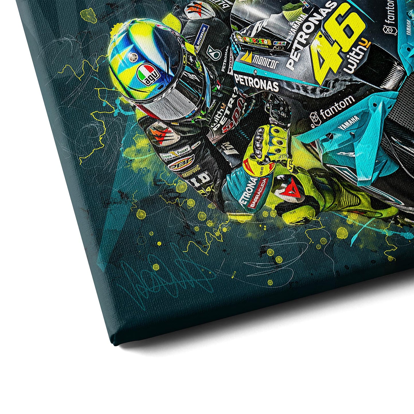 Leinwand Kunstdruck - Valentino Rossi - Barca 2021 - VR82
