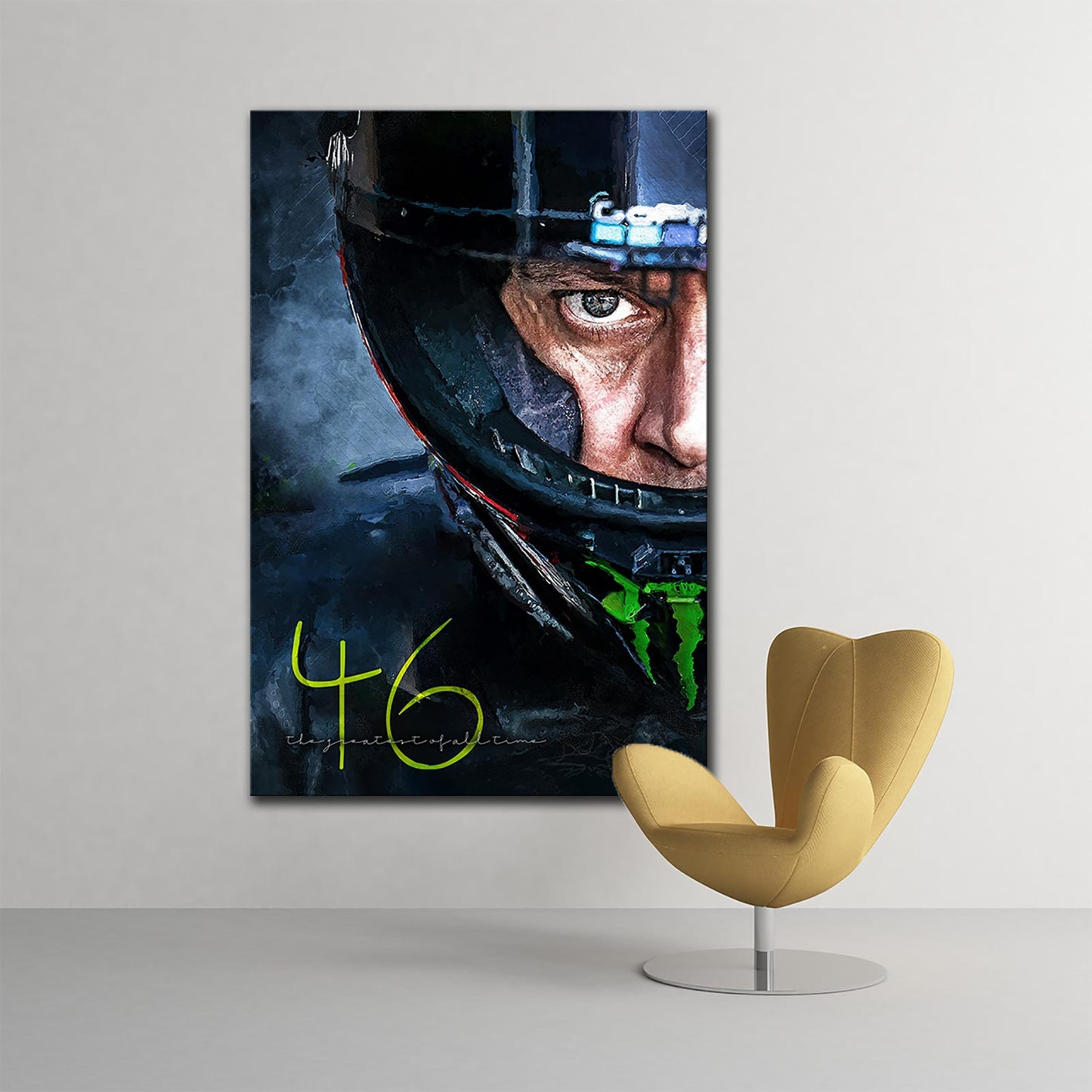 Leinwand Kunstdruck - Valentino Rossi - "the greatest of all time" - VR83