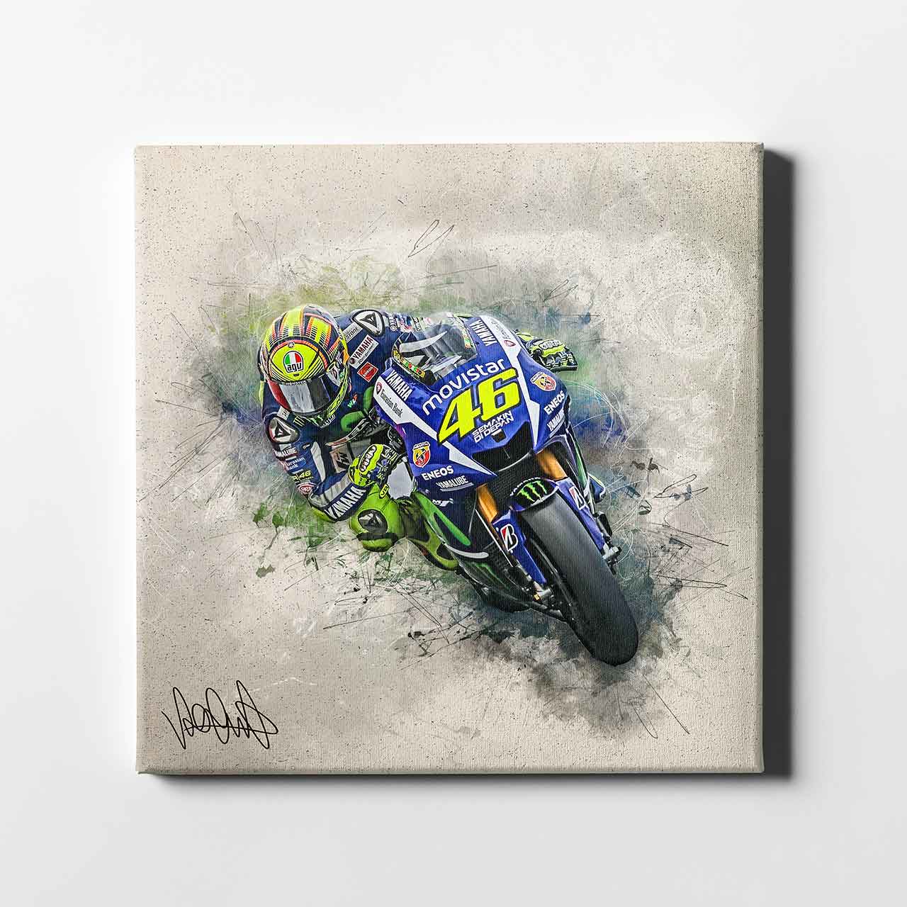 Leinwand Kunstdruck - Valentino Rossi - "Barcelona Turn 3" - VR15