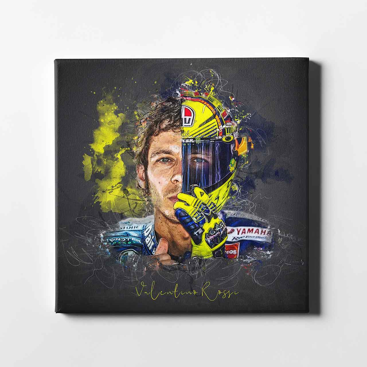Leinwand Kunstdruck - Valentino Rossi - "face 2 face" - VR32
