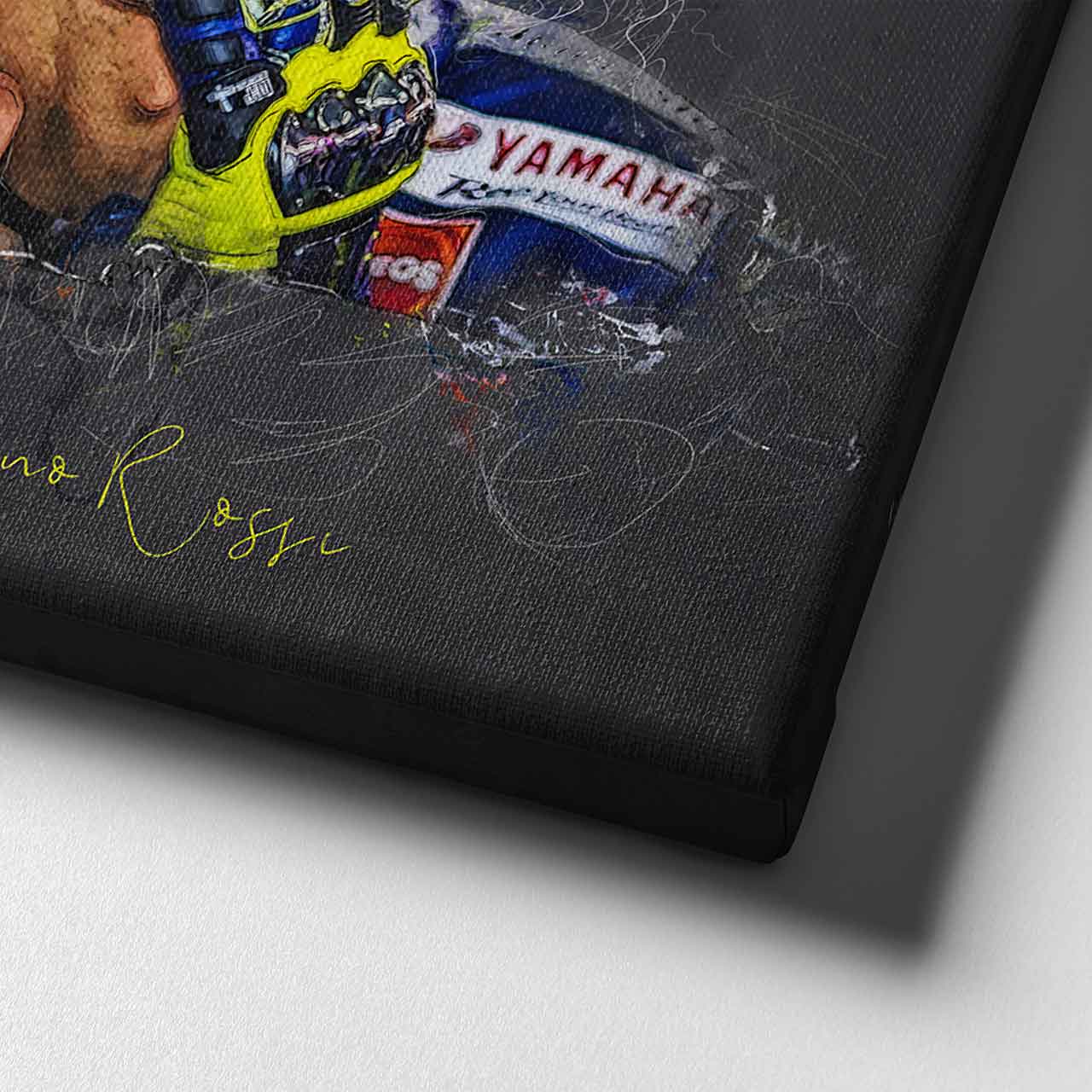 Leinwand Kunstdruck - Valentino Rossi - "face 2 face" - VR32