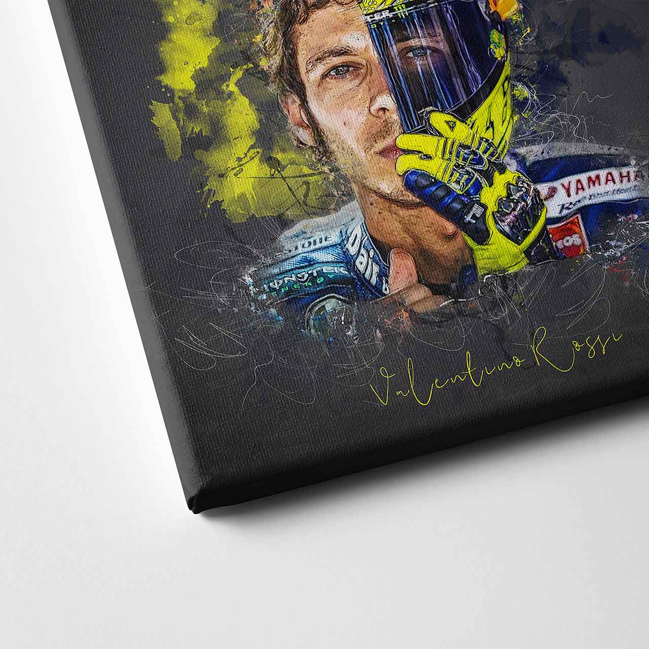 Leinwand Kunstdruck - Valentino Rossi - "face 2 face" - VR32