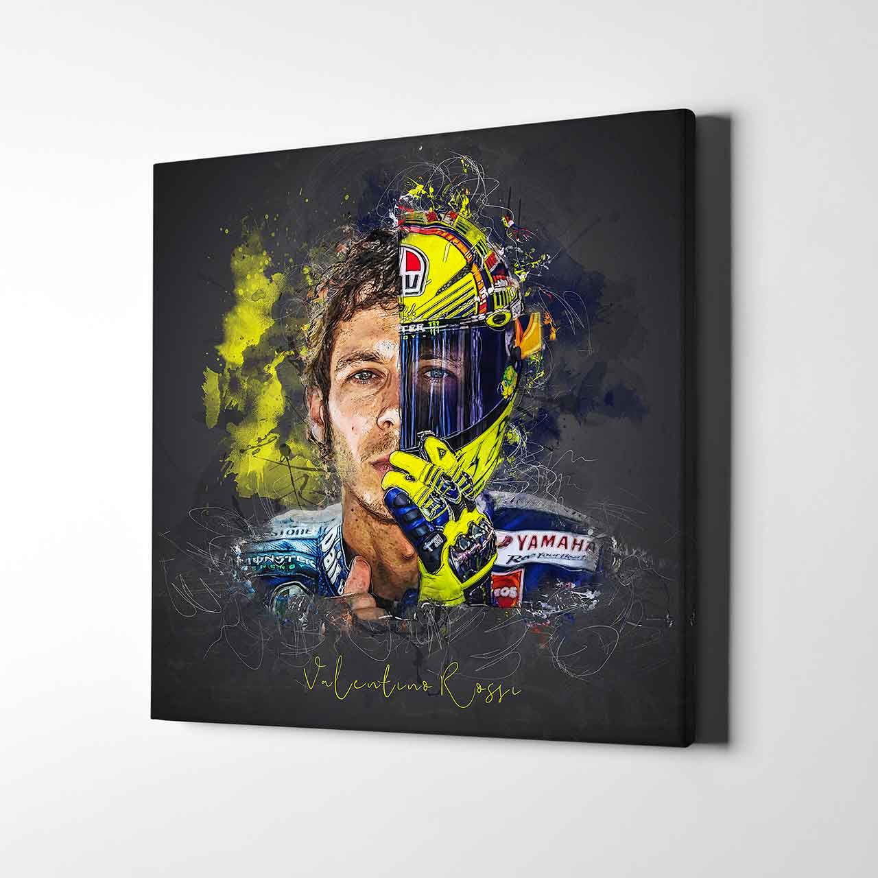 Leinwand Kunstdruck - Valentino Rossi - "face 2 face" - VR32