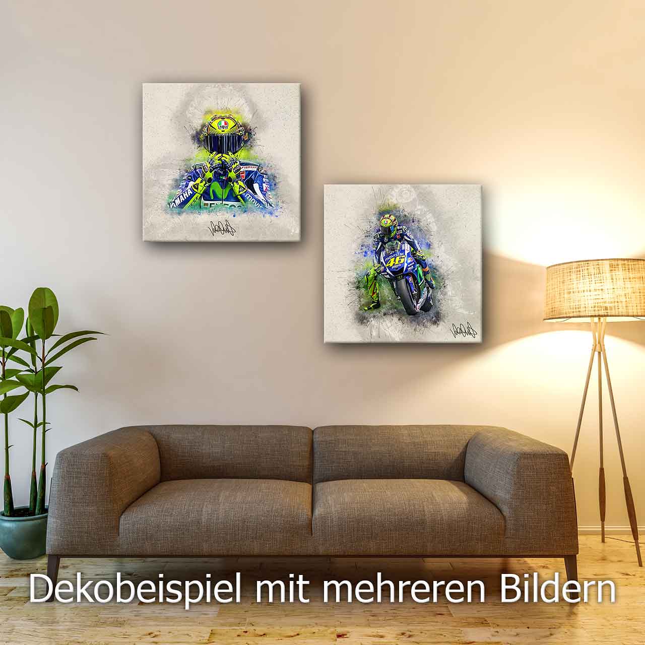 Leinwand Kunstdruck - Valentino Rossi - "helmet paint" - VR13