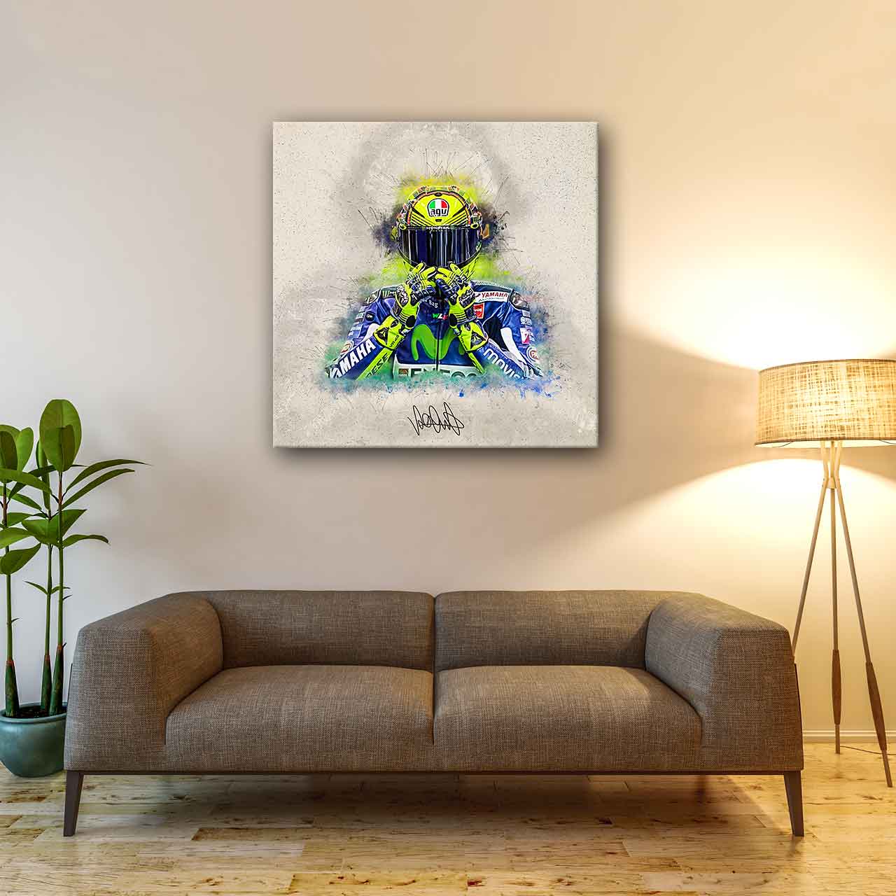 Leinwand Kunstdruck - Valentino Rossi - "helmet paint" - VR13