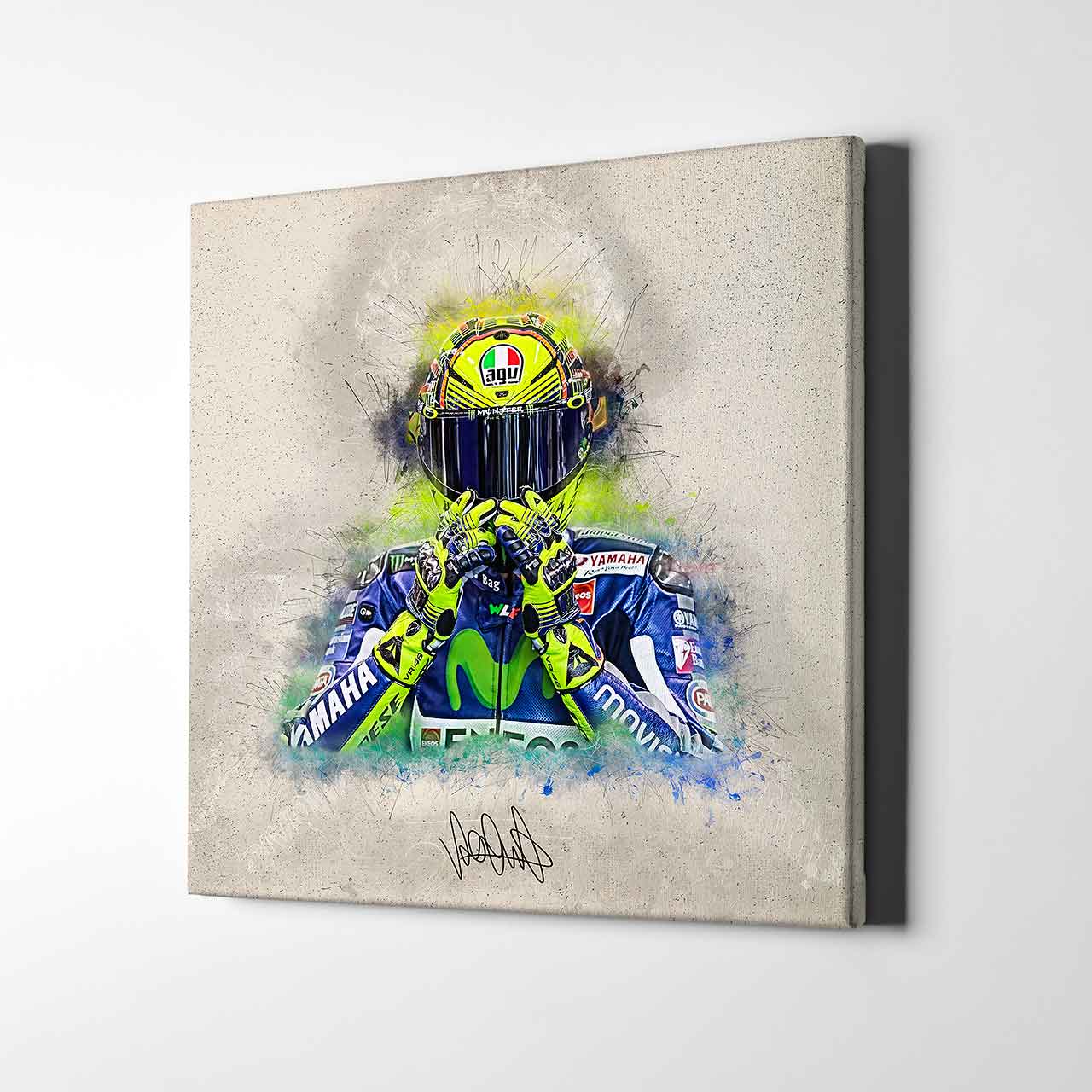 Leinwand Kunstdruck - Valentino Rossi - "helmet paint" - VR13