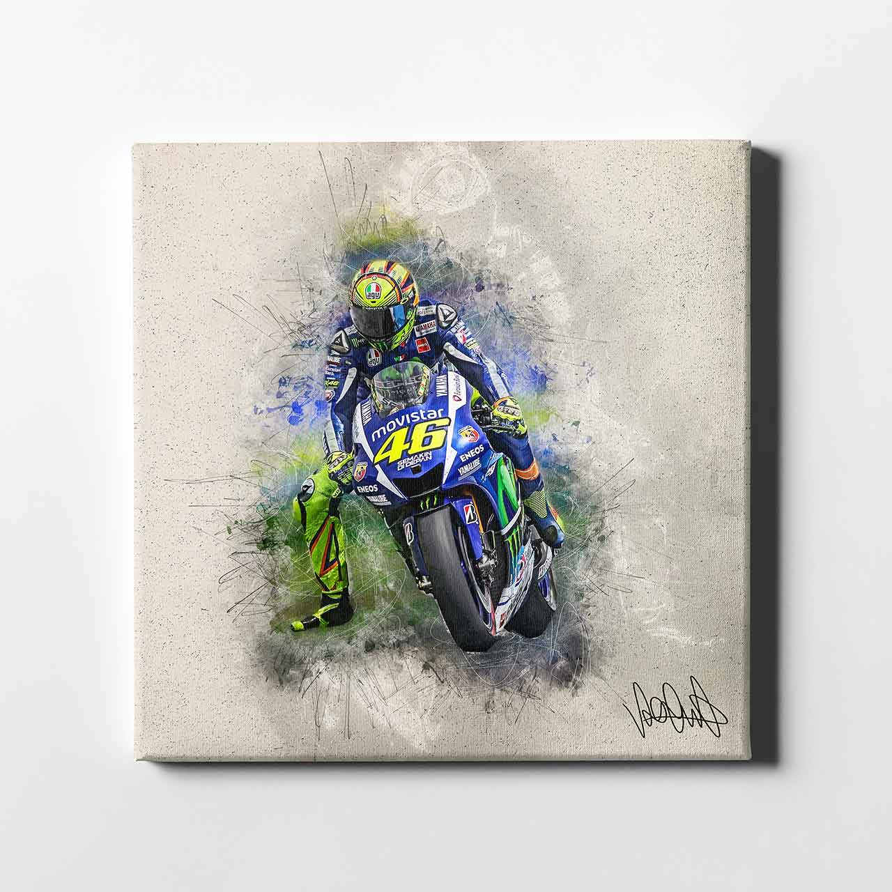 Leinwand Kunstdruck - Valentino Rossi - "braing" - VR14