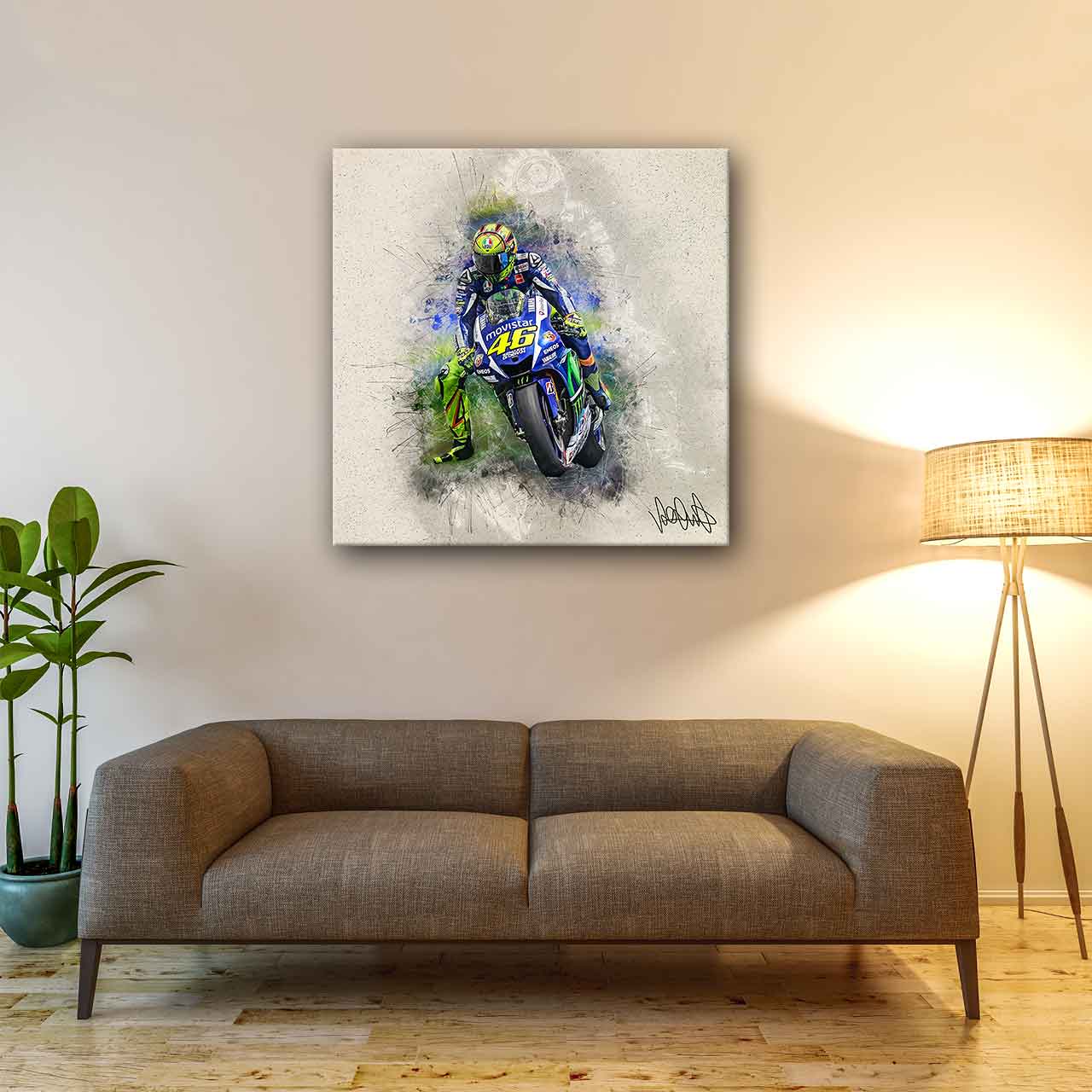 Leinwand Kunstdruck - Valentino Rossi - "braing" - VR14