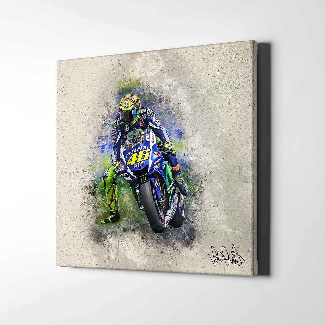 Leinwand Kunstdruck - Valentino Rossi - "braing" - VR14