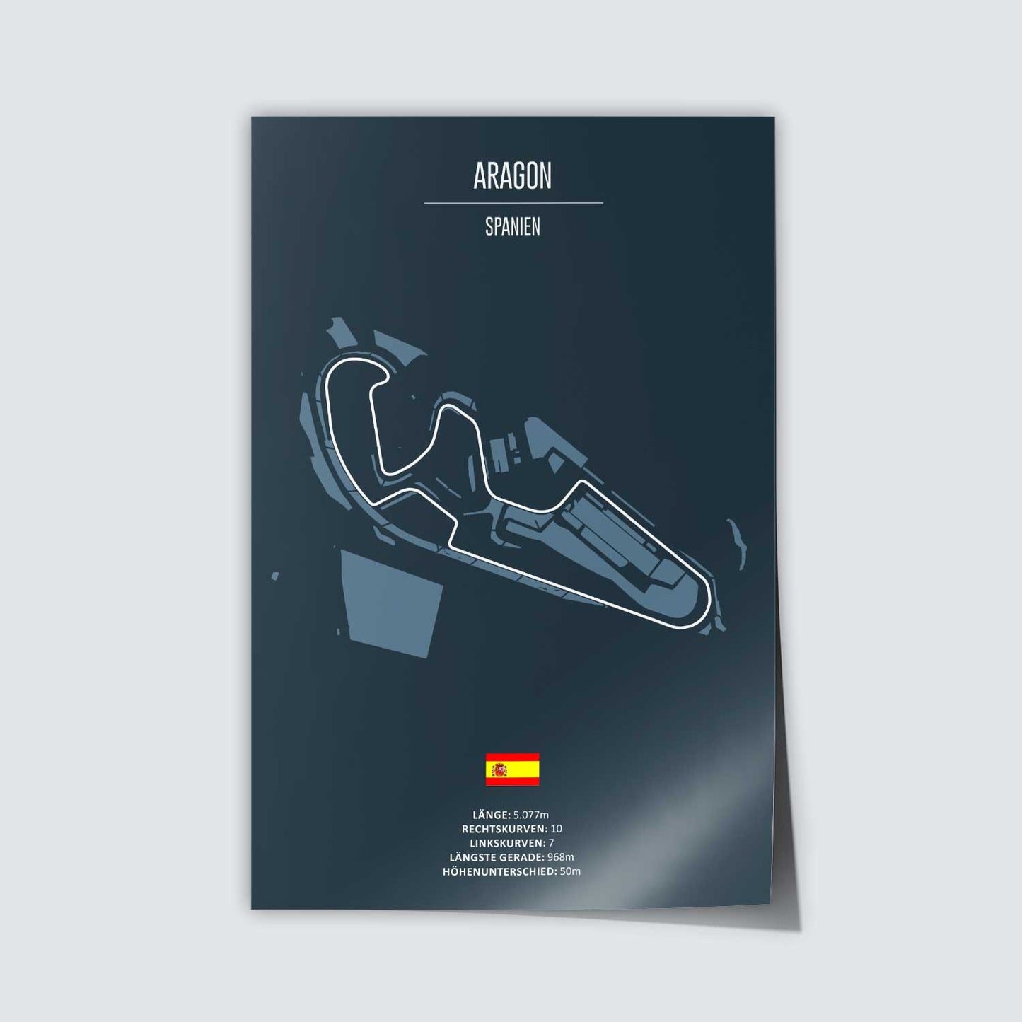 Poster der MotoGP Rennstrecke"Aragon"