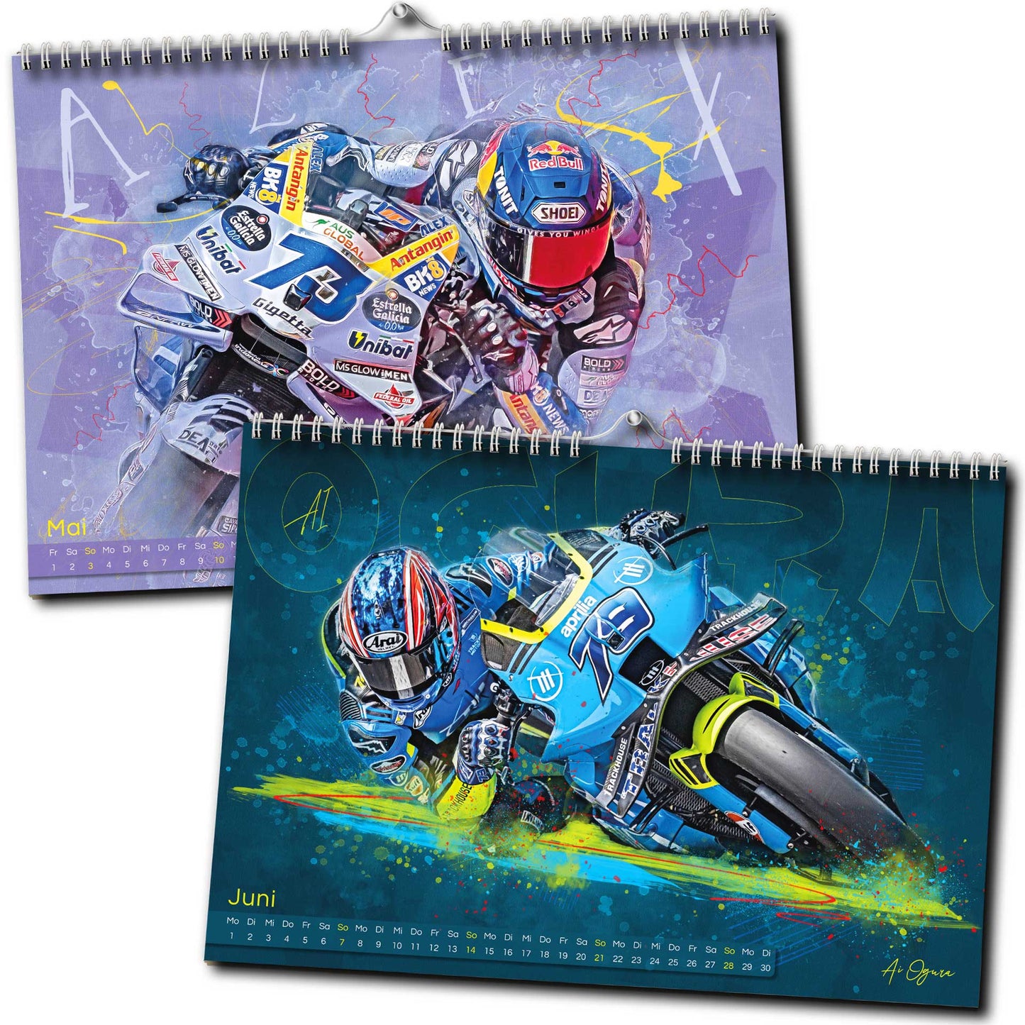 Grand Prix Artworks Limited Edition 250 Stück | Kalender 2026 - Premium Wandkalender im Format DIN A2 - RIESIG
