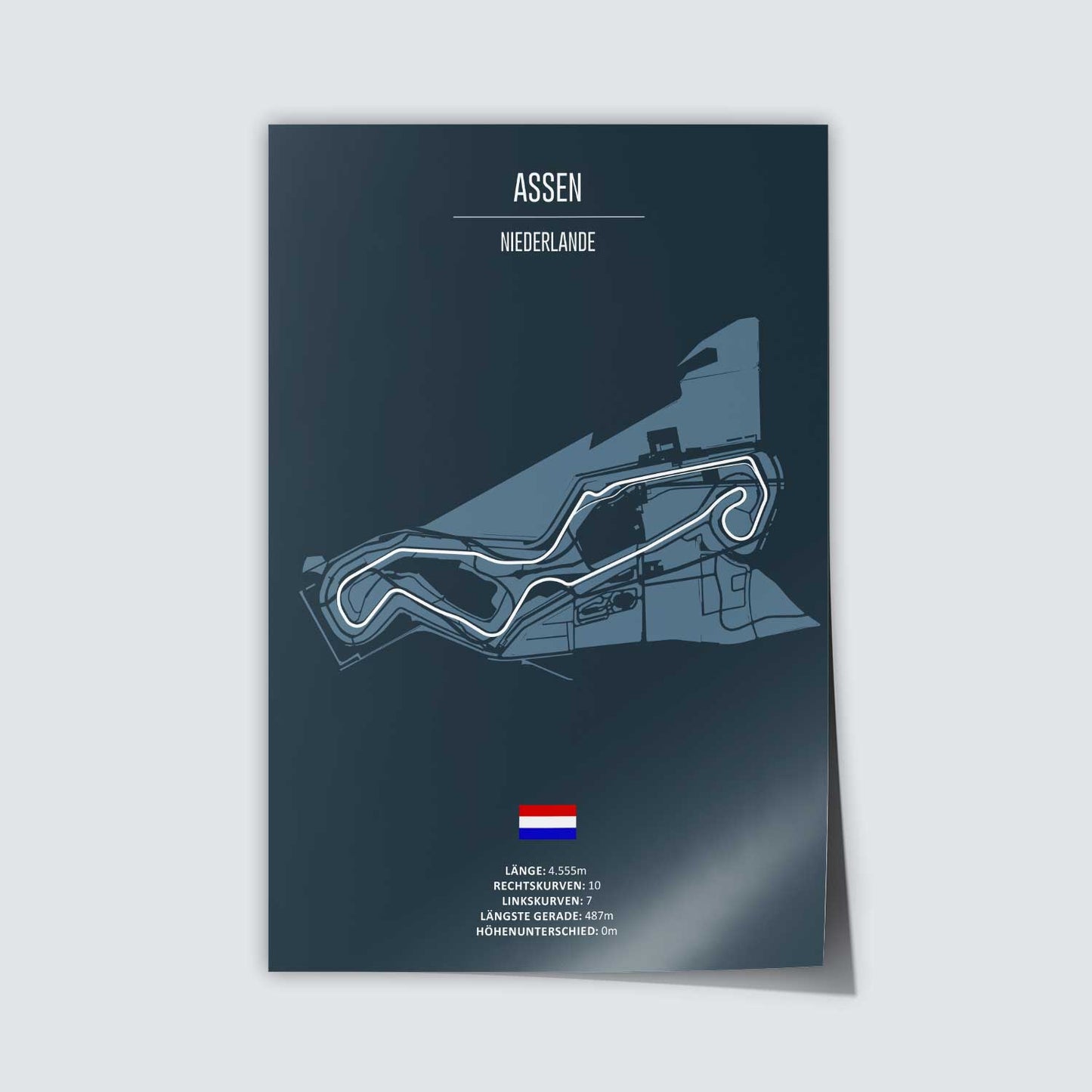 Poster der MotoGP Rennstrecke "Assen"