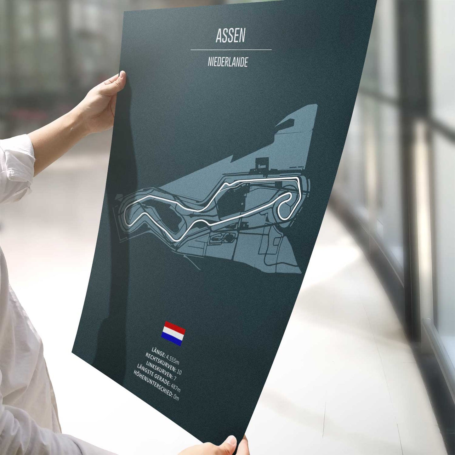 Poster der MotoGP Rennstrecke "Assen"