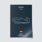 Poster der MotoGP und Formel 1 Rennstrecke "Barcelona"