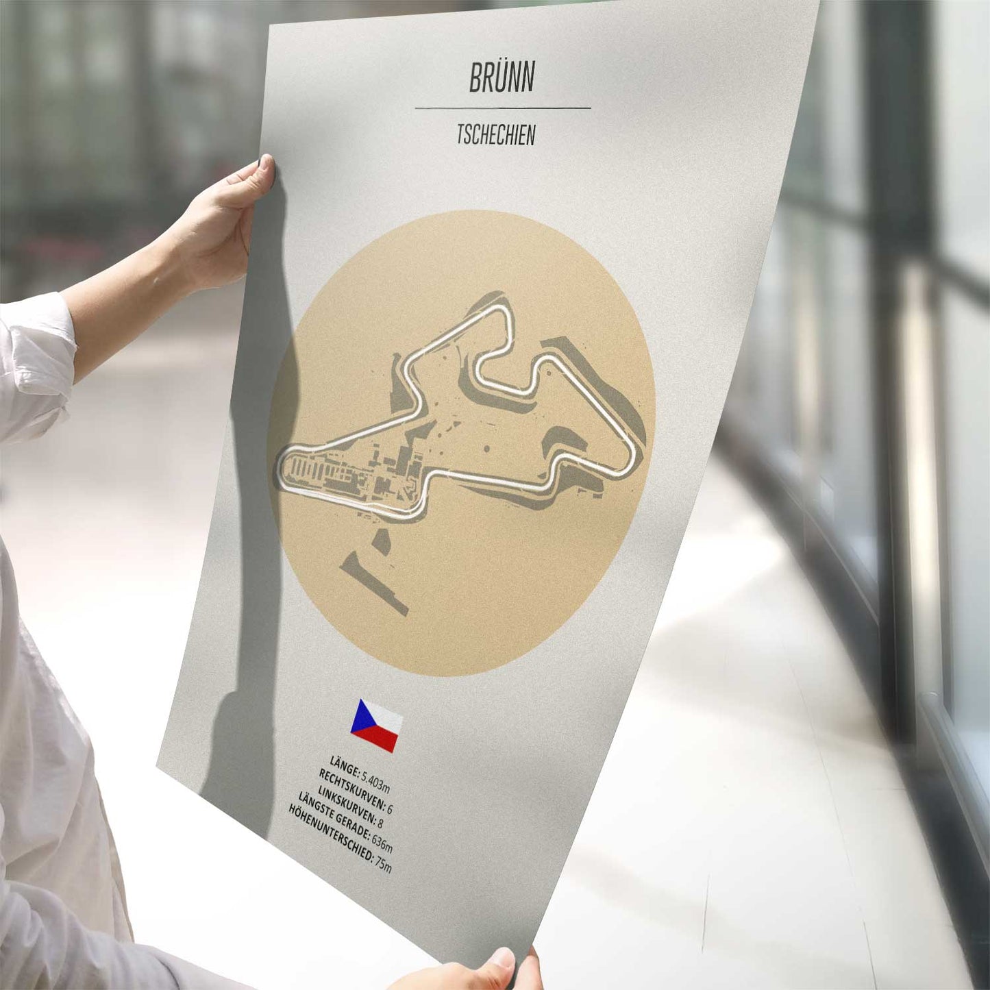Poster der MotoGP Rennstrecke "Brünn"