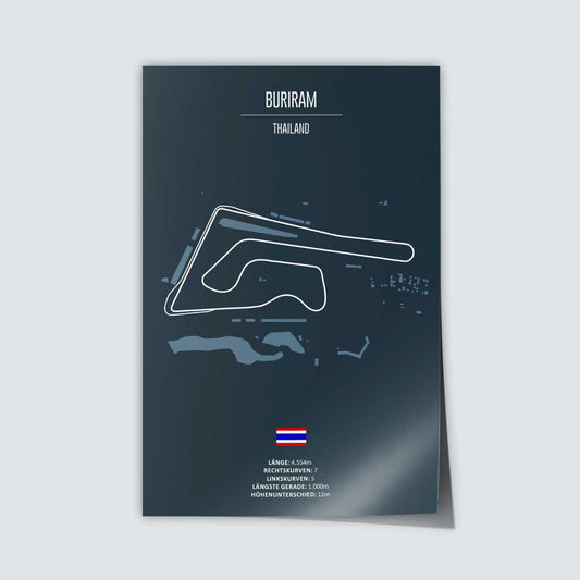 Poster der MotoGP Rennstrecke "Buriram"