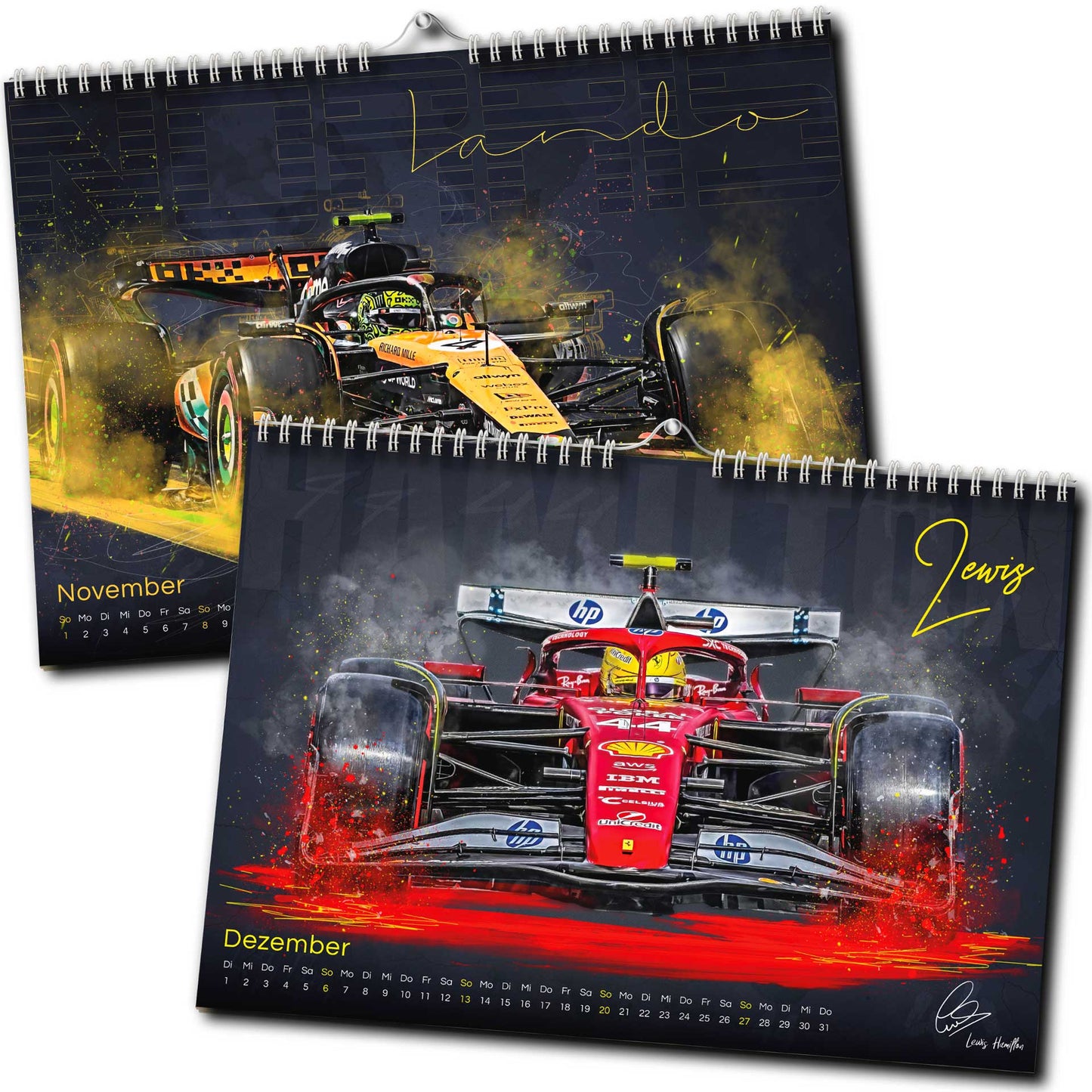 PITLANE1 | Formel 1 Kalender 2026 | DINA2 | Wandkalender Formel1 | ca. 60x42cm | Artwork Edition
