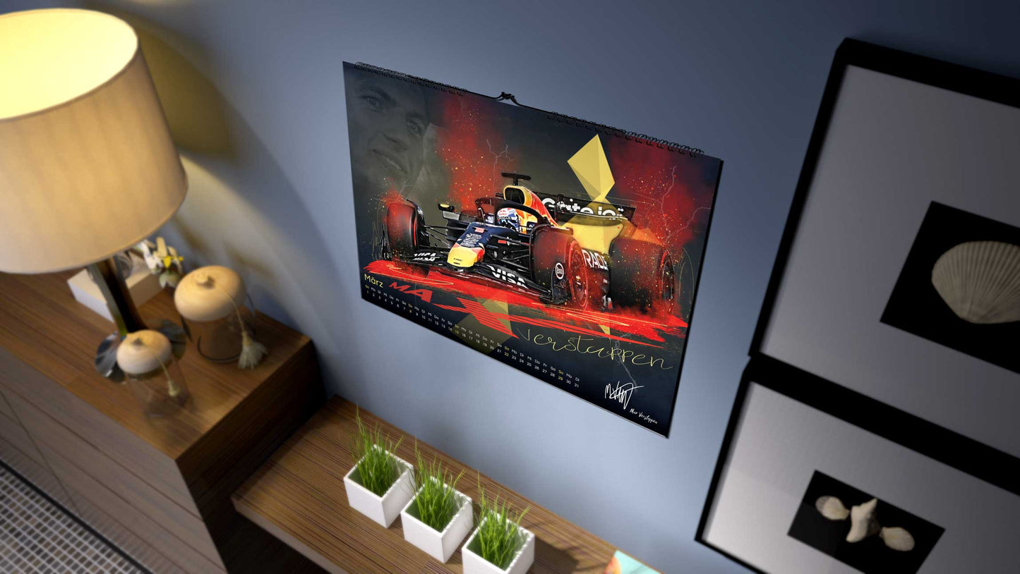 PITLANE1 | Formel 1 Kalender 2026 | DINA2 | Wandkalender Formel1 | ca. 60x42cm | Artwork Edition