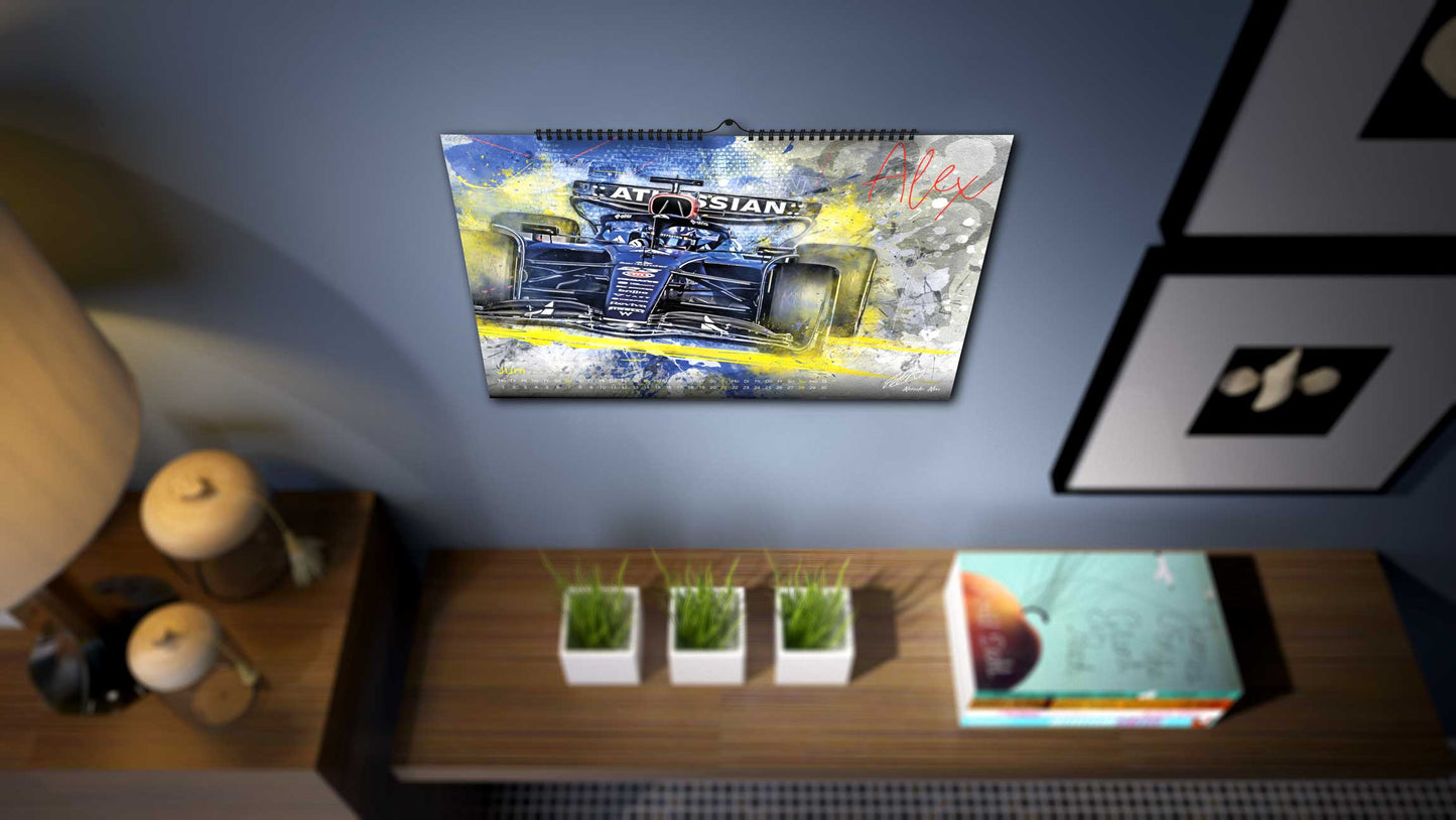 PITLANE1 | Formel 1 Kalender 2026 | DINA2 | Wandkalender Formel1 | ca. 60x42cm | Artwork Edition