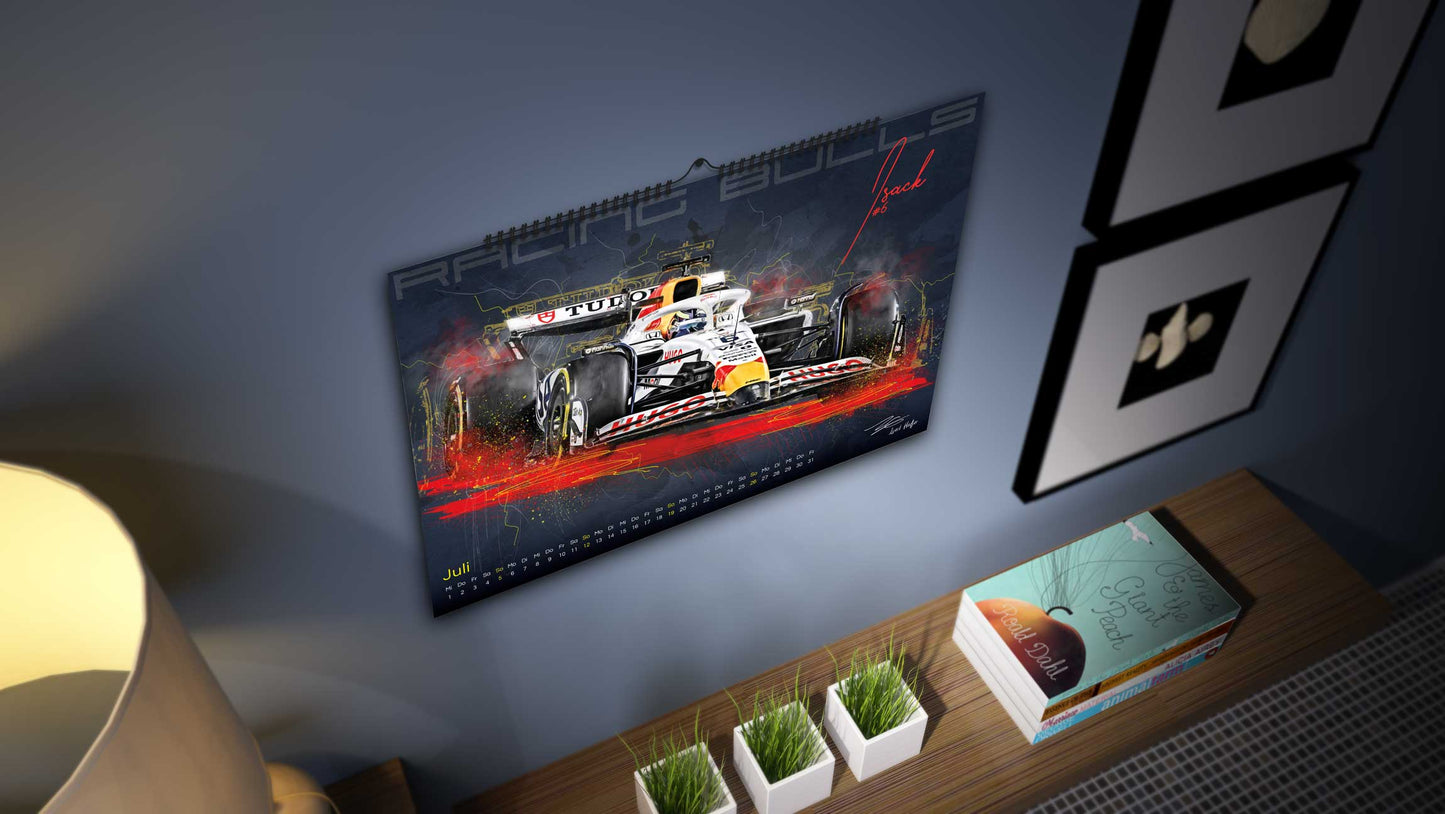 PITLANE1 | Formel 1 Kalender 2026 | DINA2 | Wandkalender Formel1 | ca. 60x42cm | Artwork Edition