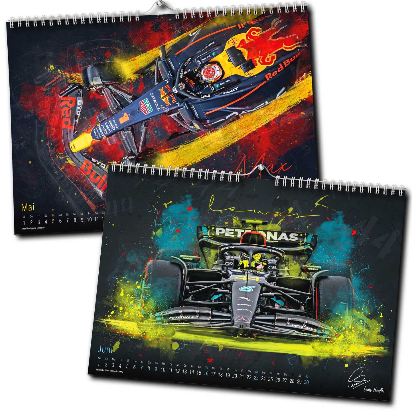 PITLANE1 | Formel 1 Kalender 2024 | DINA3 | Wandkalender Formel1 | ca. 42x30cm | Artwork Edition