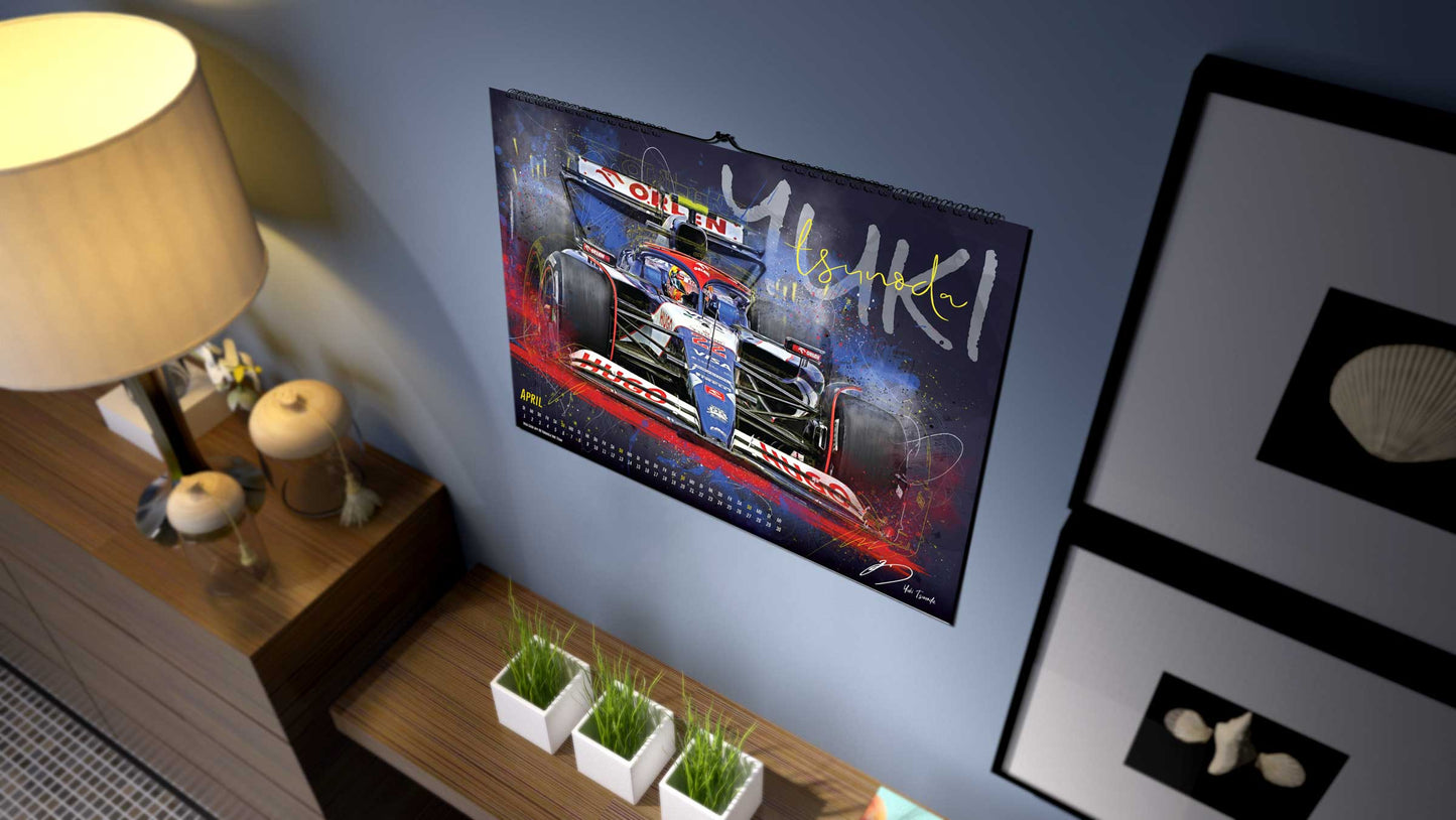 PITLANE1 | Formel 1 Kalender 2025 | DINA2 | Wandkalender Formel1 | ca. 60x42cm | Artwork Edition