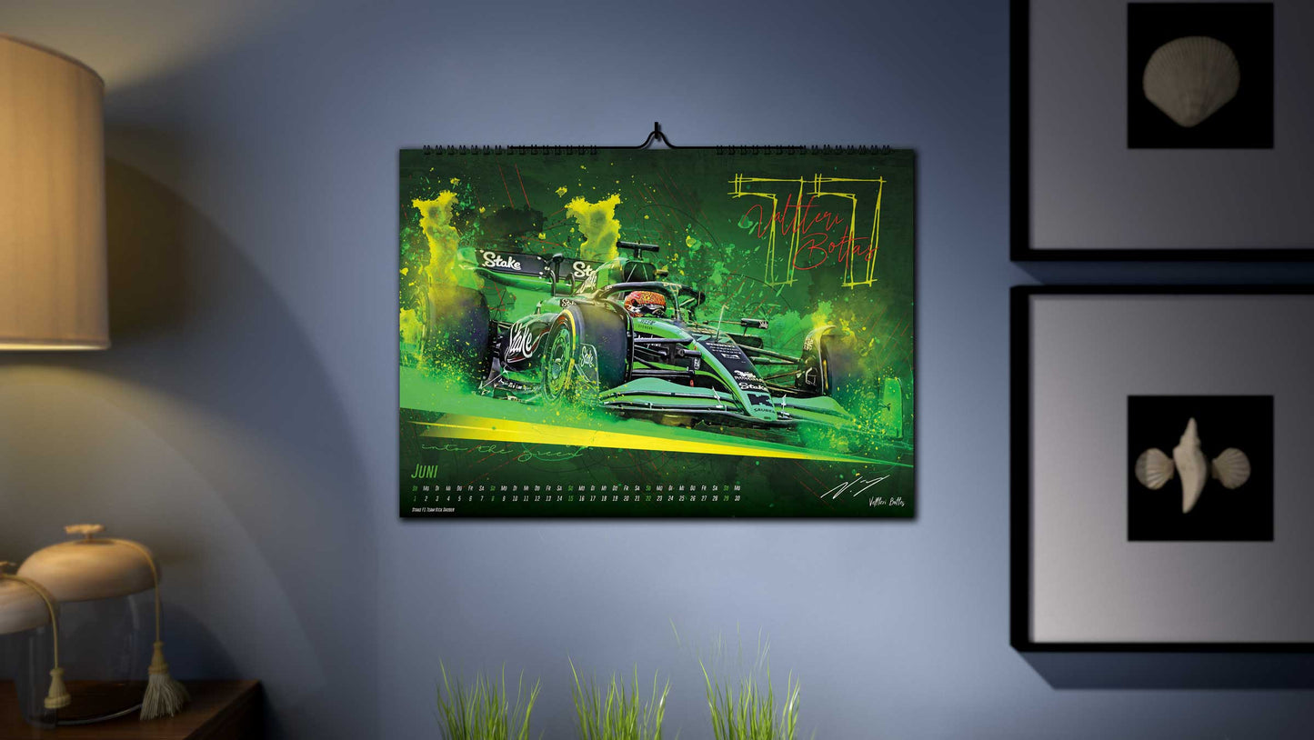 PITLANE1 | Formel 1 Kalender 2025 | DINA2 | Wandkalender Formel1 | ca. 60x42cm | Artwork Edition