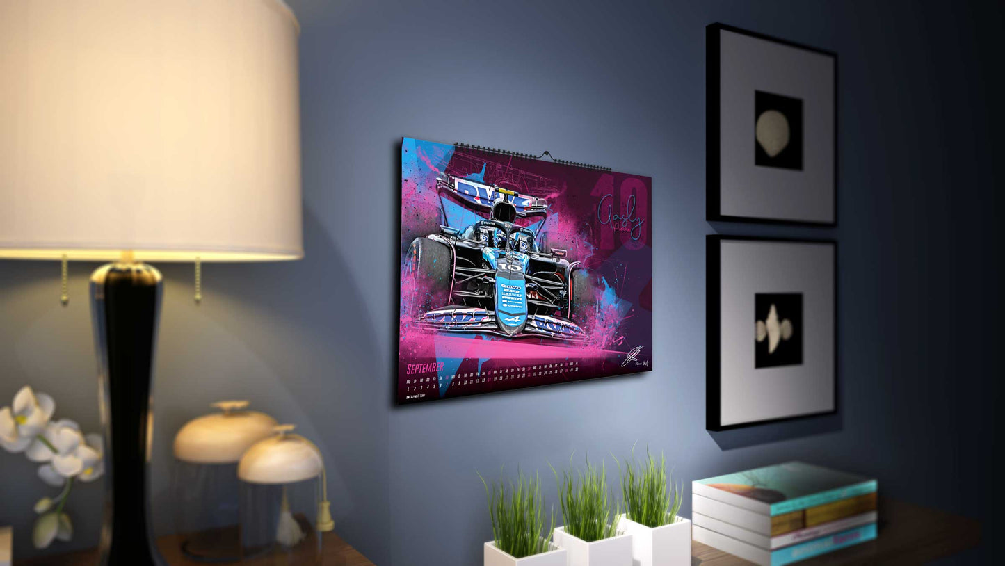 PITLANE1 | Formel 1 Kalender 2025 | DINA2 | Wandkalender Formel1 | ca. 60x42cm | Artwork Edition