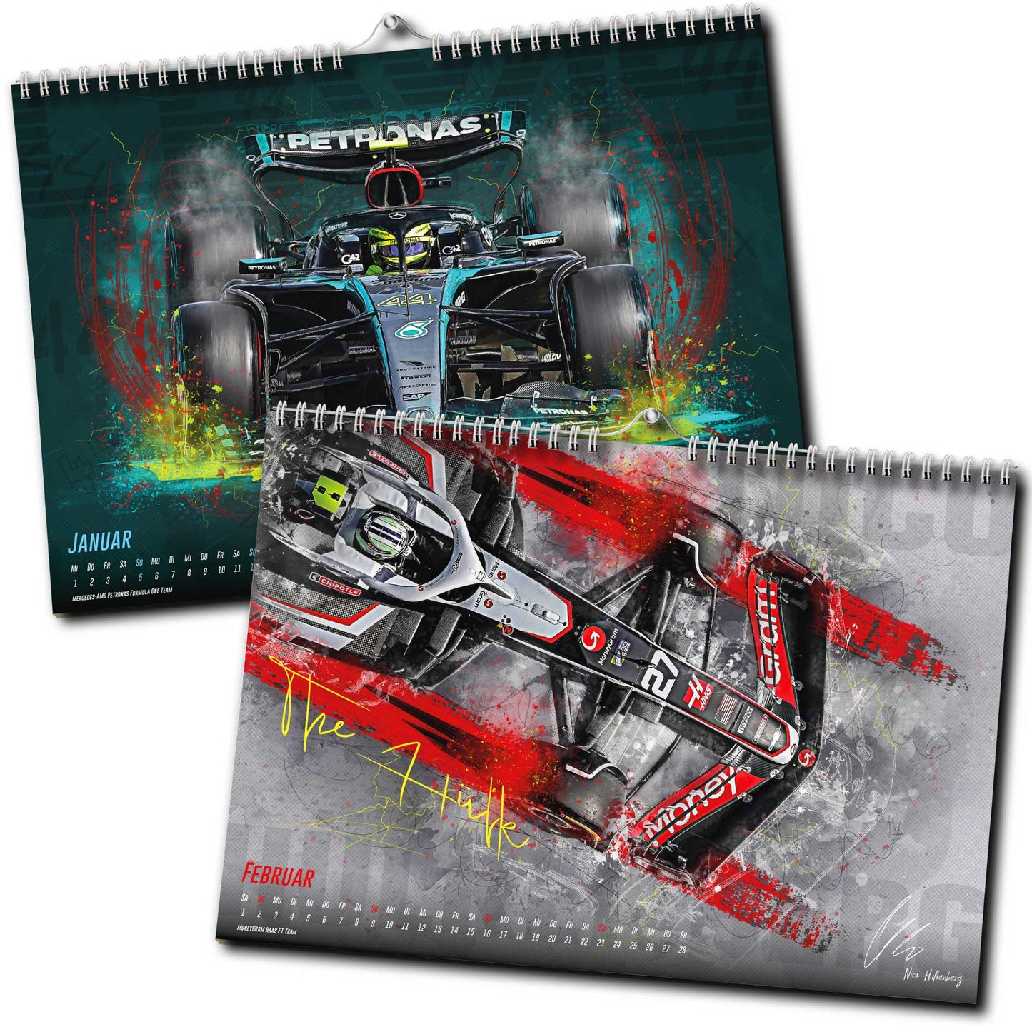 PITLANE1 | Formel 1 Kalender 2025 | DINA2 | Wandkalender Formel1 | ca. 60x42cm | Artwork Edition