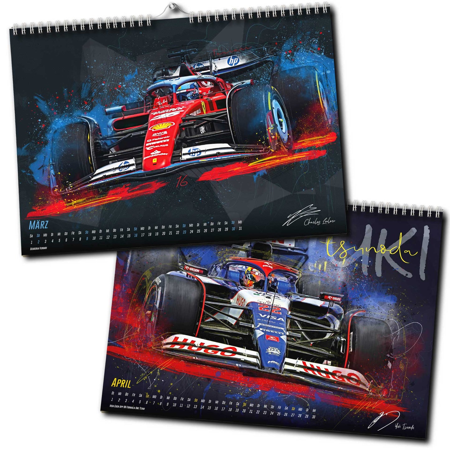 PITLANE1 | Formel 1 Kalender 2025 | DINA2 | Wandkalender Formel1 | ca. 60x42cm | Artwork Edition