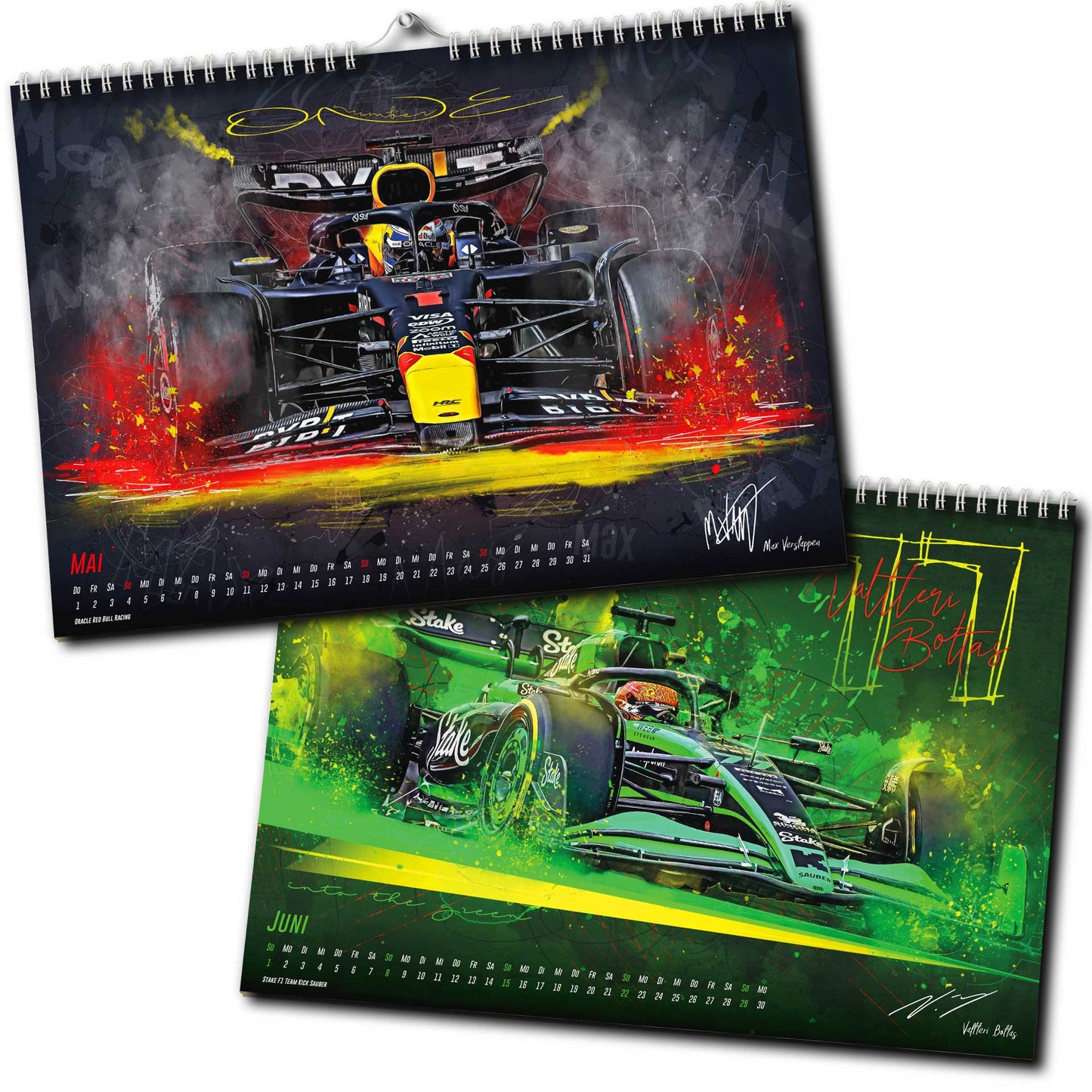 PITLANE1 | Formel 1 Kalender 2025 | DINA2 | Wandkalender Formel1 | ca. 60x42cm | Artwork Edition